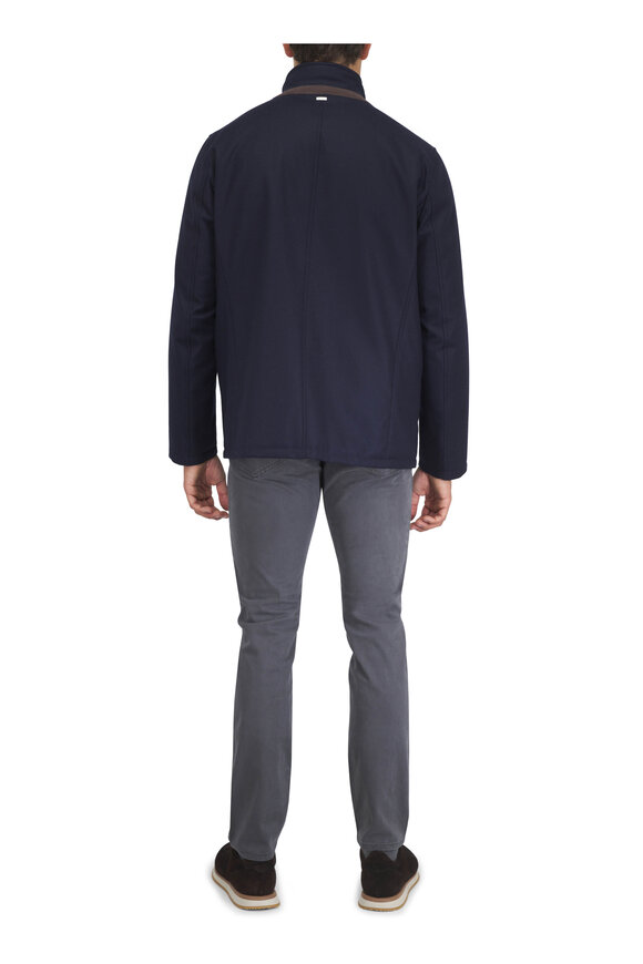 To Boot New York Lennon Navy Blue Leather & Suede Sneaker - view 3