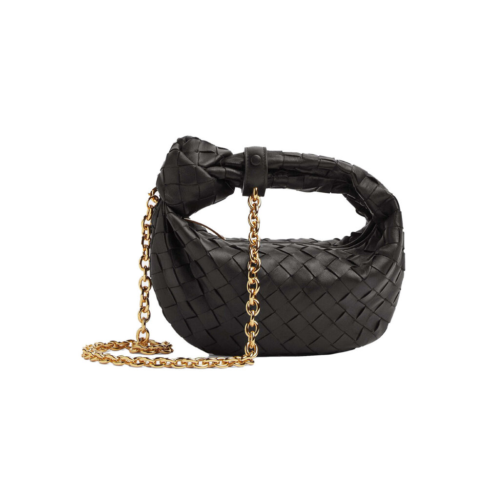 Bottega Veneta タン ミニ Jodie バッグ Bottega Veneta: Tan Mini Jodie Bag | SSENSE