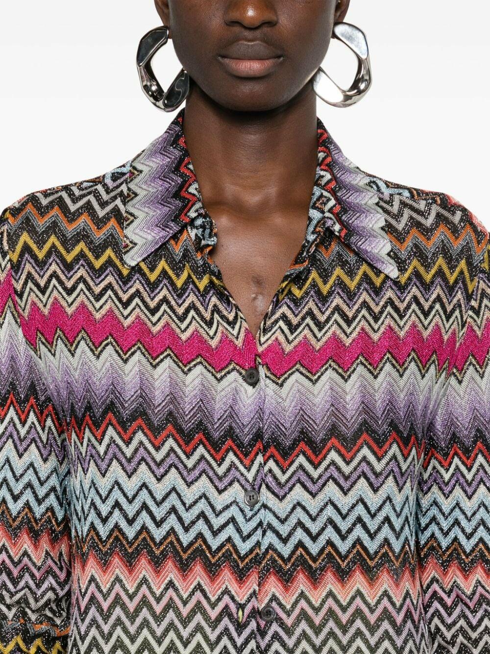 Missoni - Mulitcolor Cheveron Button Down Blouse