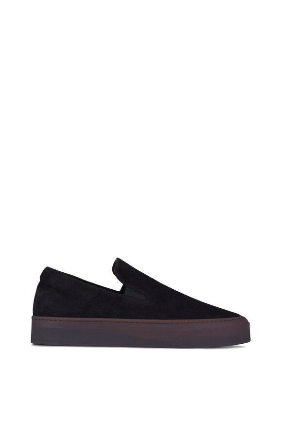 The Row MH Black Brown Suede Slip On Sneaker - view 2