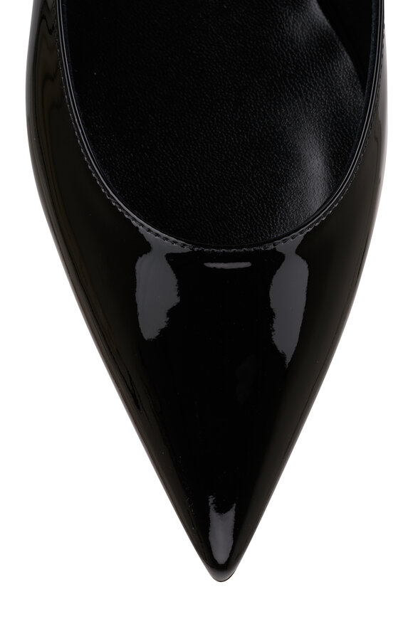 Christian Louboutin - Hot Chickita Black Patent Leather Slingback Flat