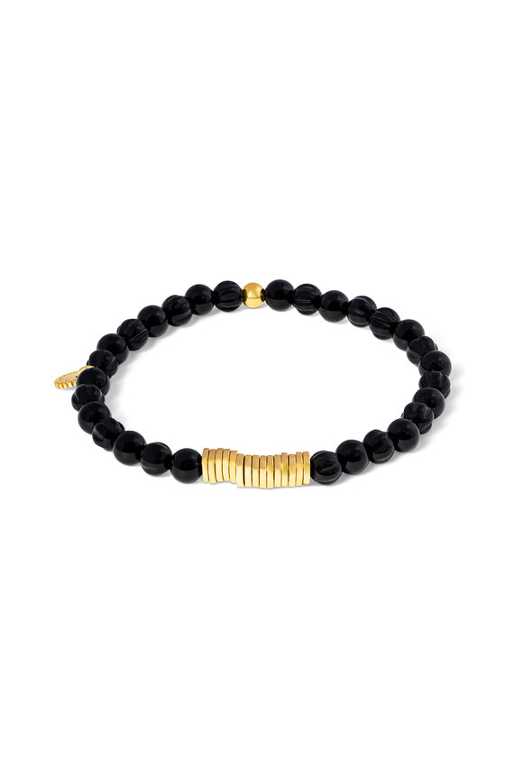 Tateossian - Black Agate Stretch Bracelet