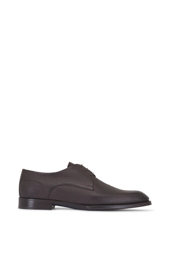 Di Bianco Cardano Chocolate Grained Leather Dress Shoe - view 2