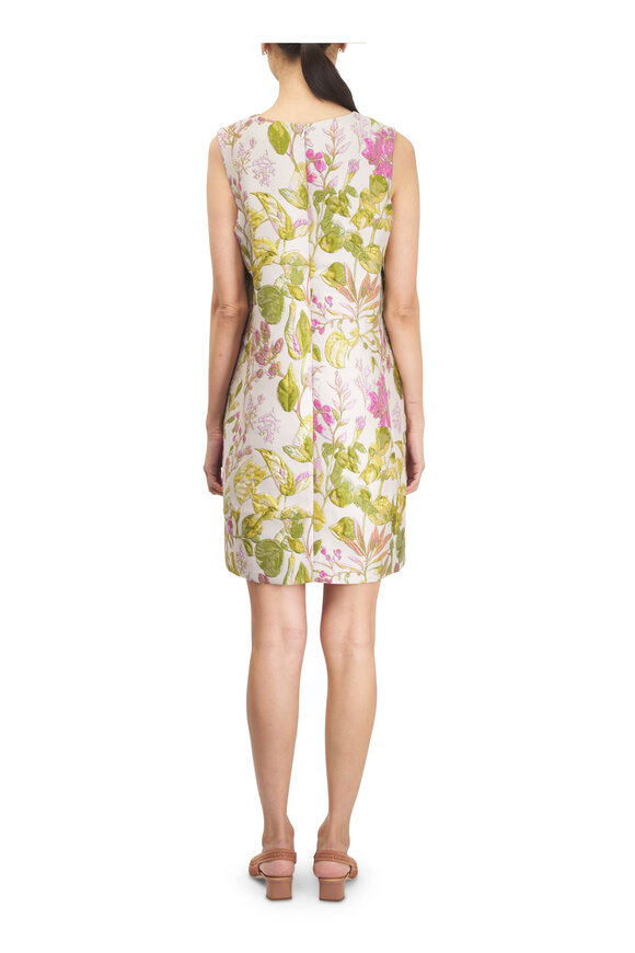 Libertine Dianthus Green & Pink Print Shift Dress - view 4