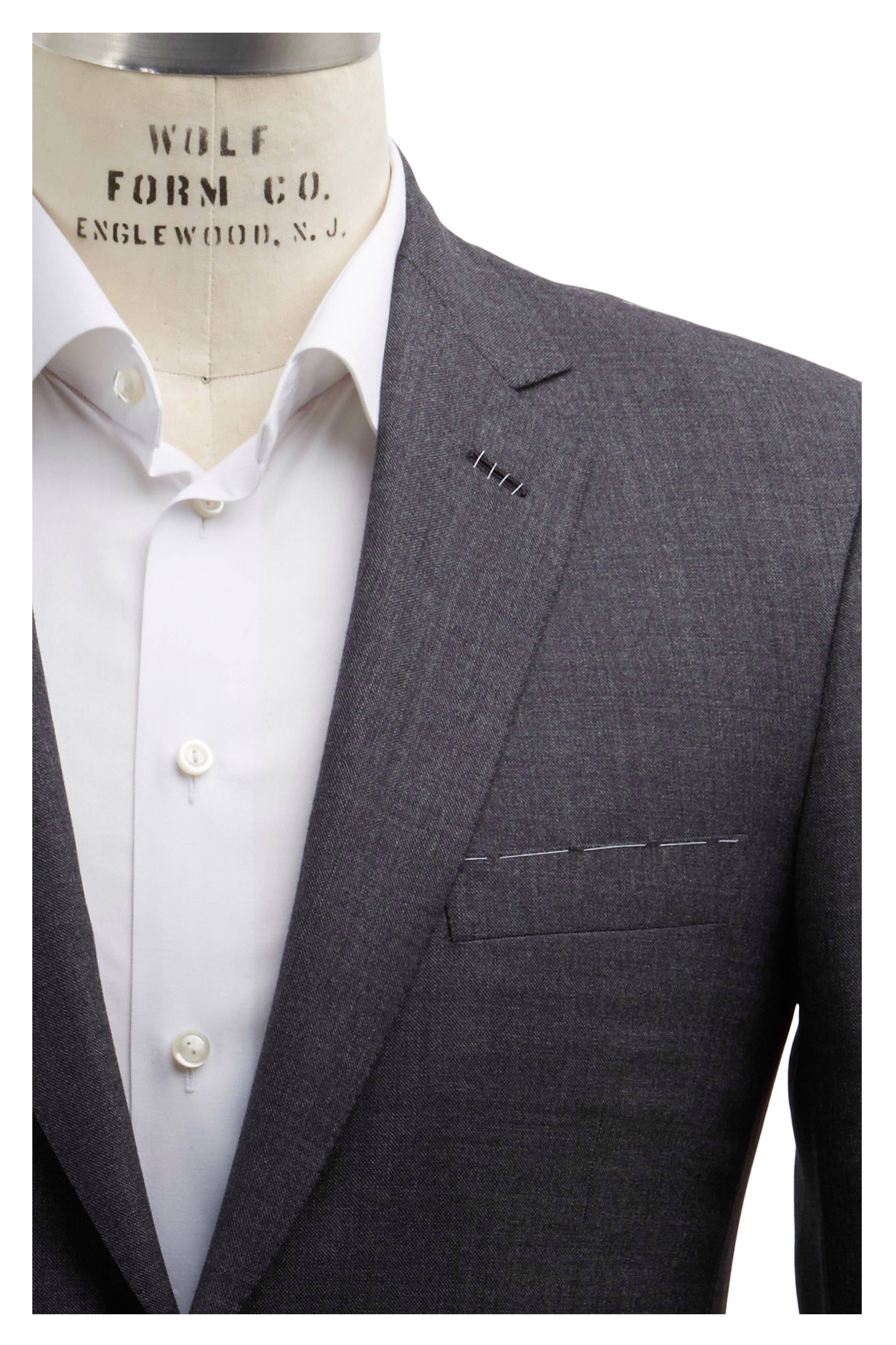 Brioni - Gray Sharkskin Wool Suit