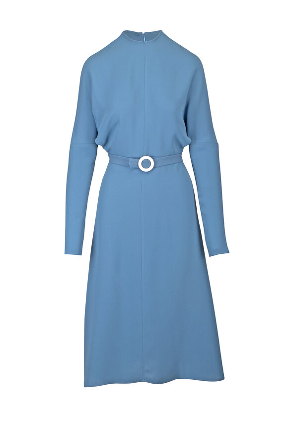 Edeline Lee Elsa Georgette Cornflower Midi Dress - view 1