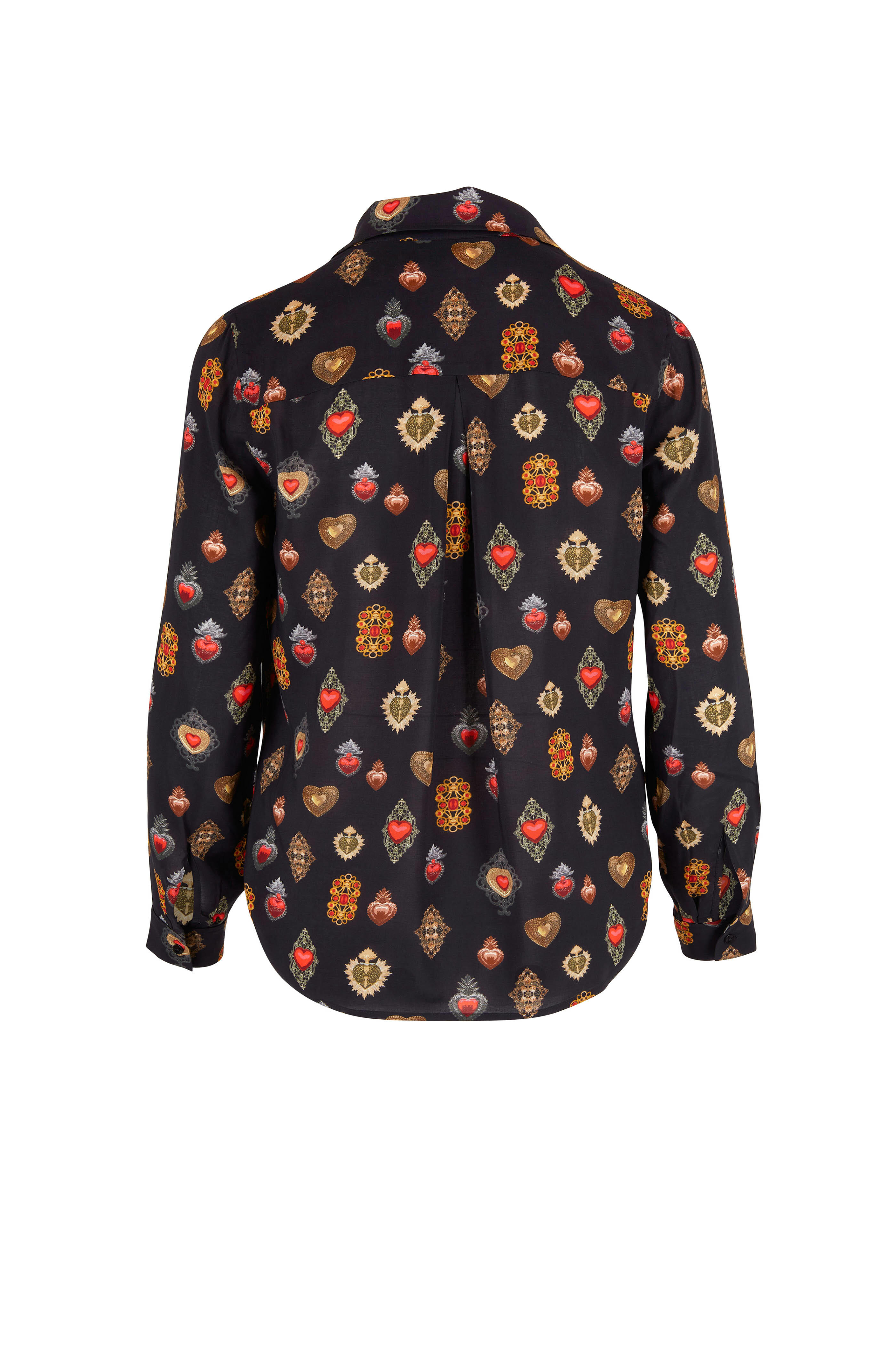 L'Agence - Holly Black Multi Jewel Print Blouse