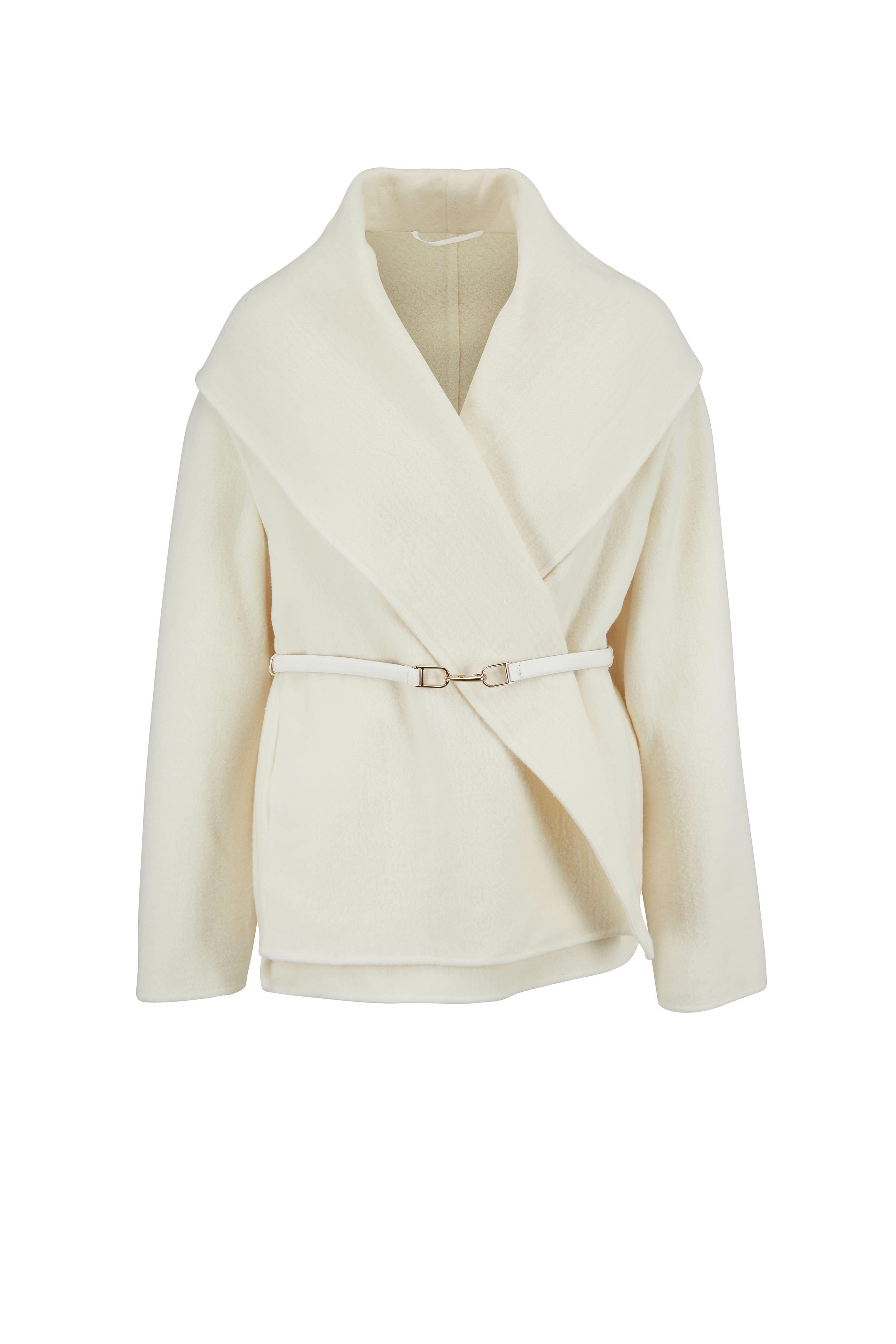 Gabriela Hearst - Harris Ivory Double-Faced Cashmere Wrap Jacket
