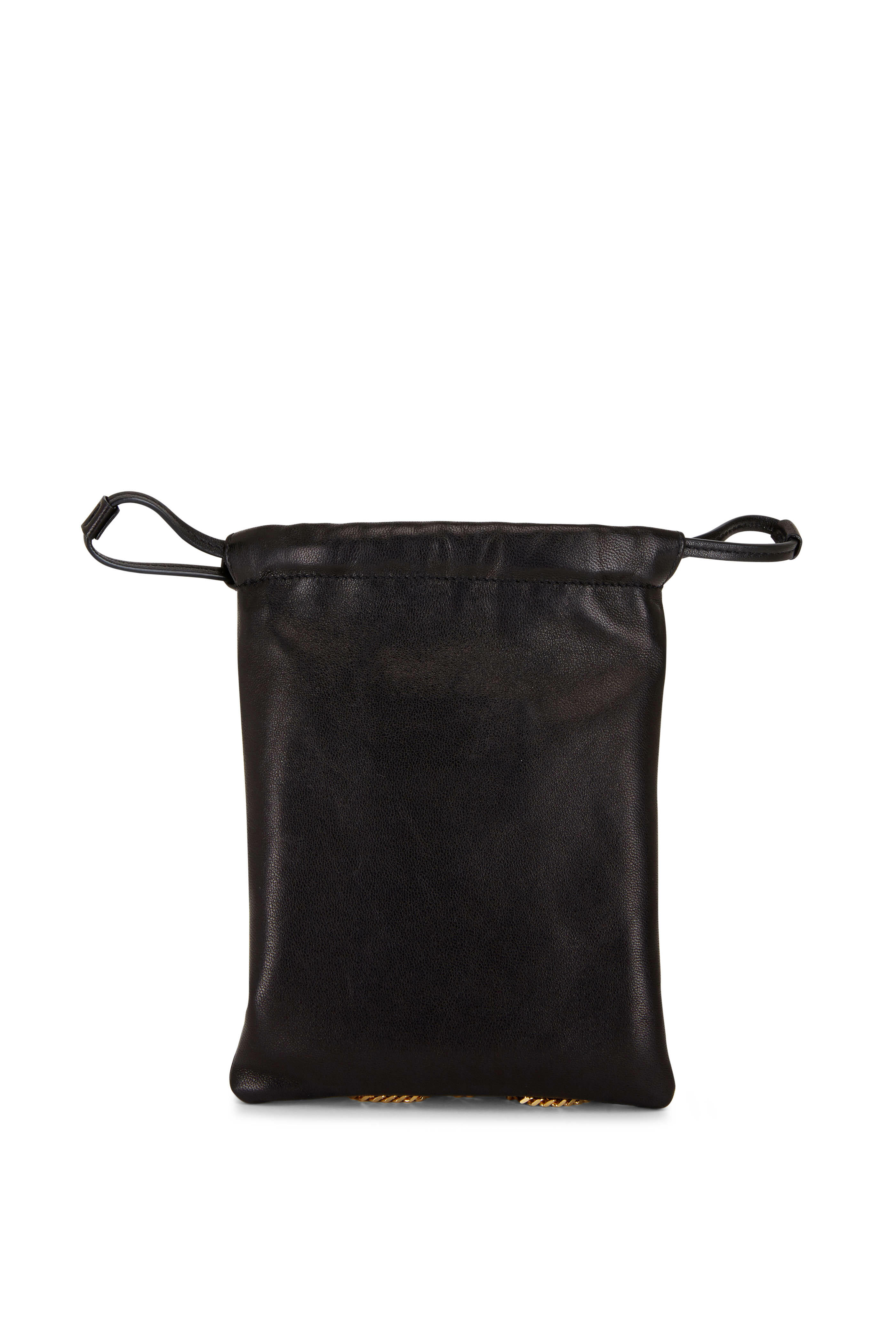 SAINT LAURENT ボディバック Saint Laurent - Black Smooth Leather Chain Pouch