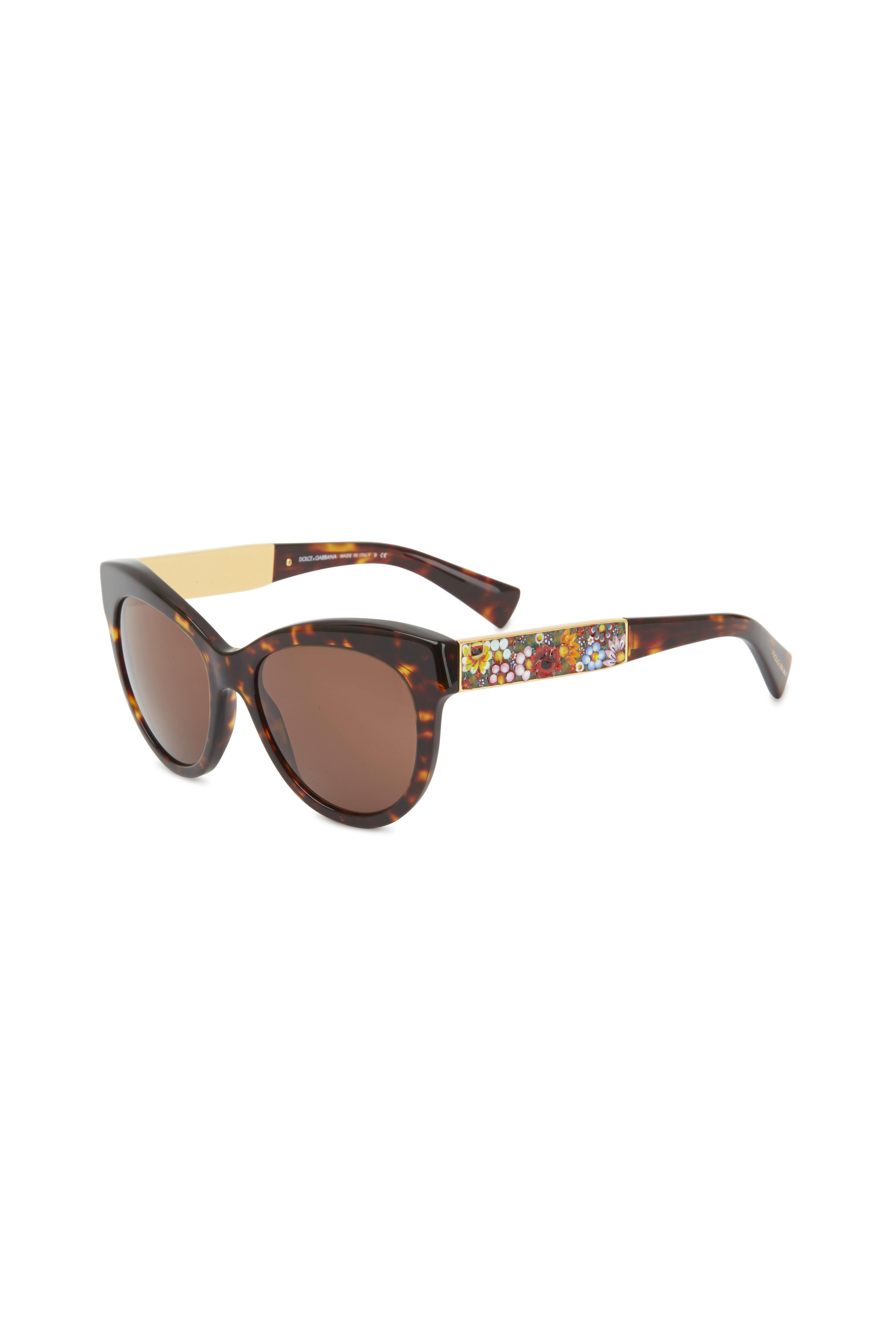 Dolce & Gabbana Round Havana Sunglasses Dolce & Gabbana Sunglasses DG4418 325613 main image 4