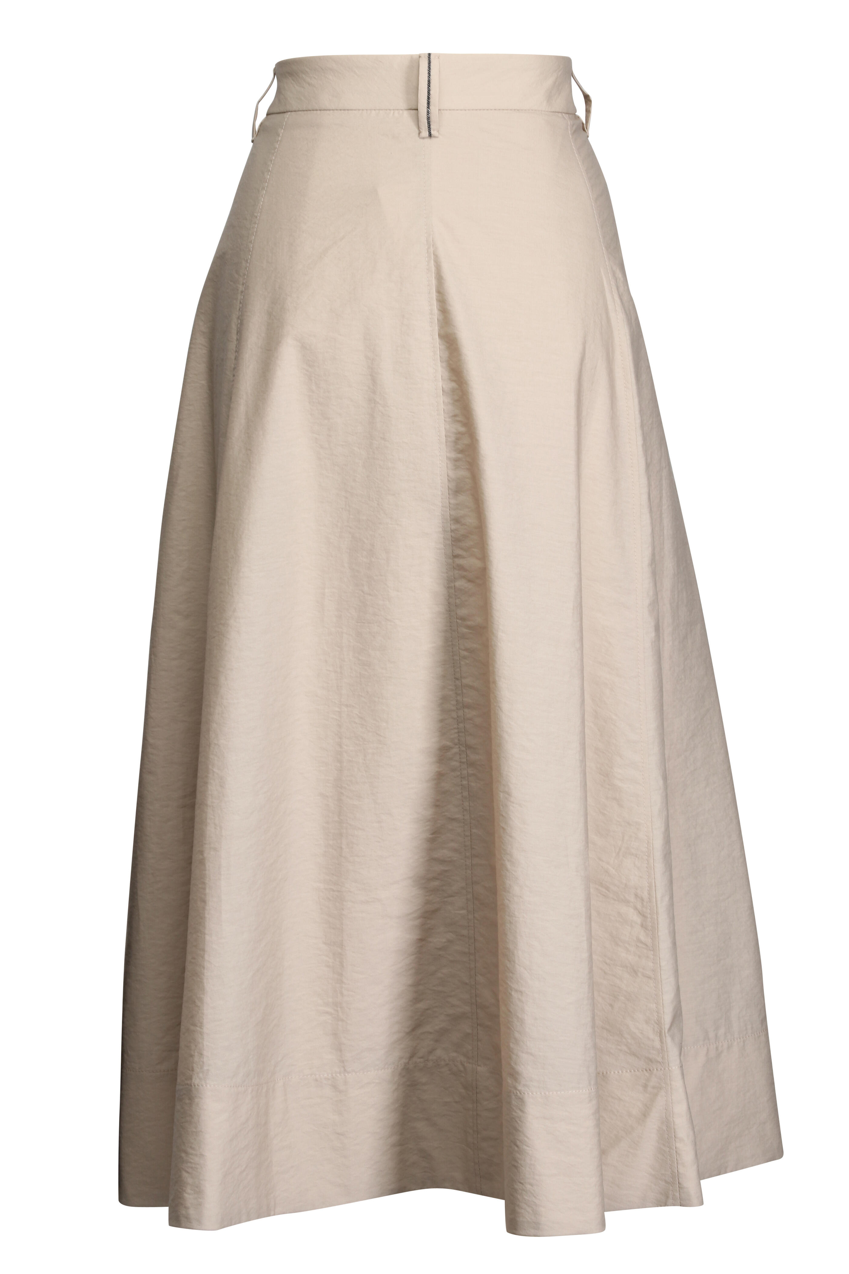 Brunello Cucinelli - Beige Techno Poplin Sartorial Skirt - view 2