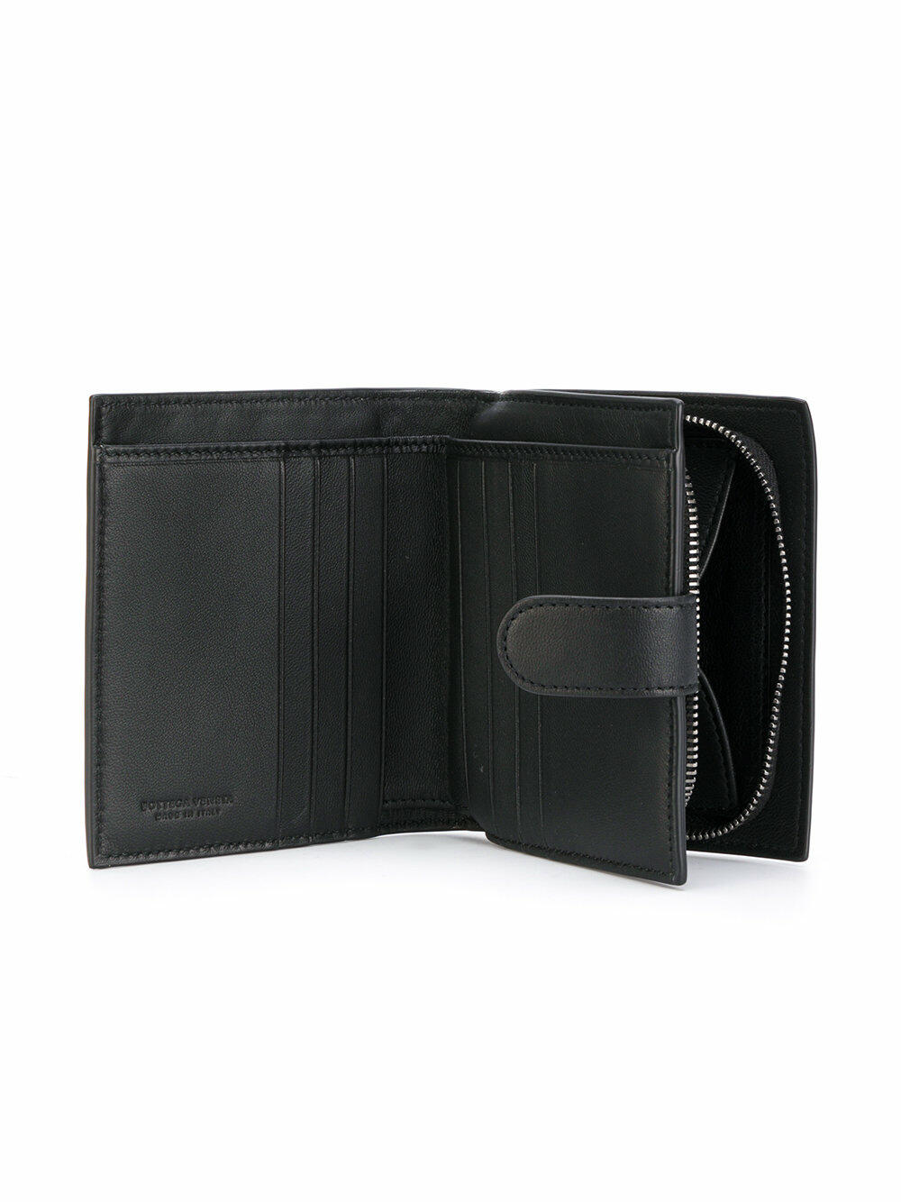 Bottega Veneta - Black Intrecciato French Wallet
