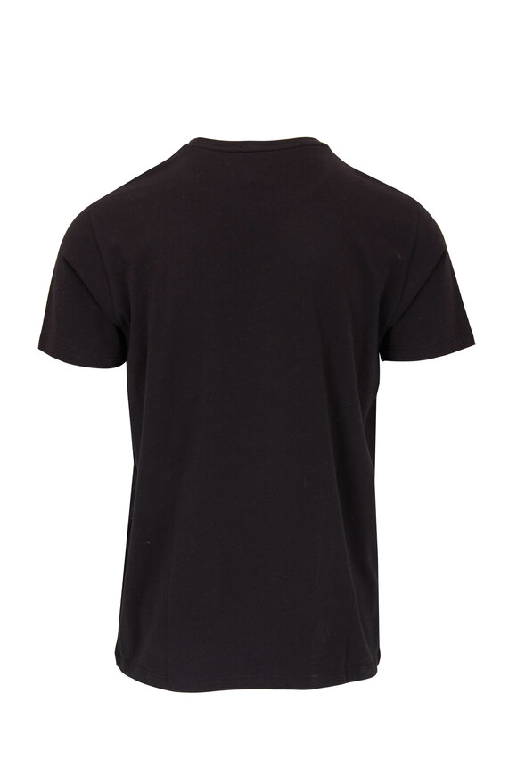 Patrick Assaraf Basic Black Crewneck T-Shirt - view 5