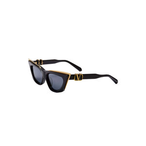 VALENTINO キャットアイサンクラス VLOGOSIGN VLS135A61BLK Valentino - Cat-Eye Sunglasses in Acetate with VLogo - Black