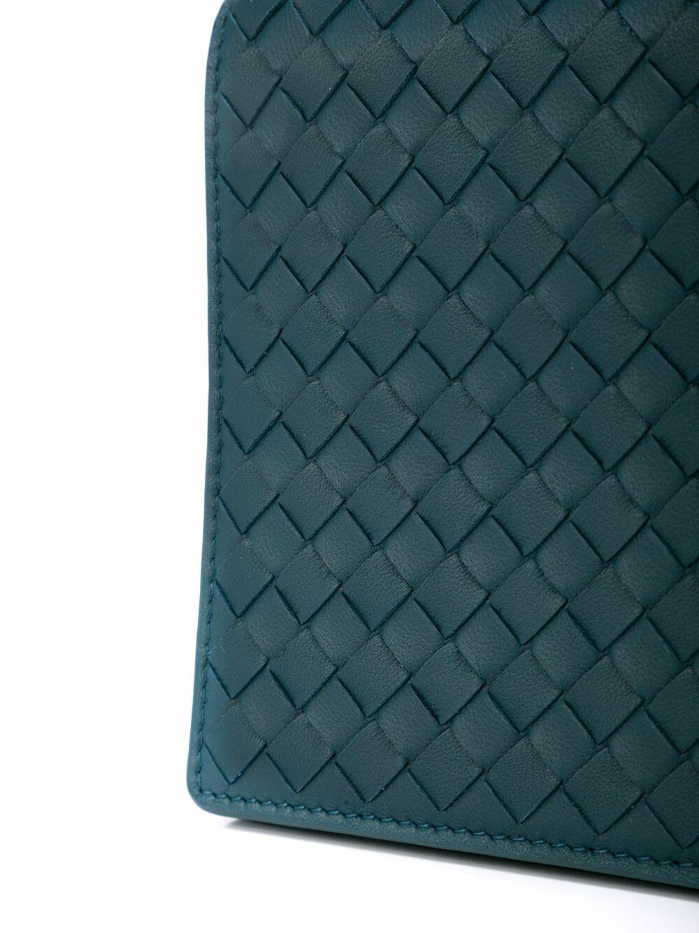 Bottega Veneta - Petrol Intrecciato Chain Wallet