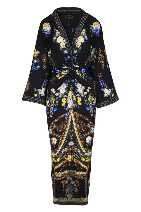 Le Camelia Pleated Dress/ロングワンピース 新品 Le Camelia Pleated Dress ロングワンピース 花柄 - メルカリ