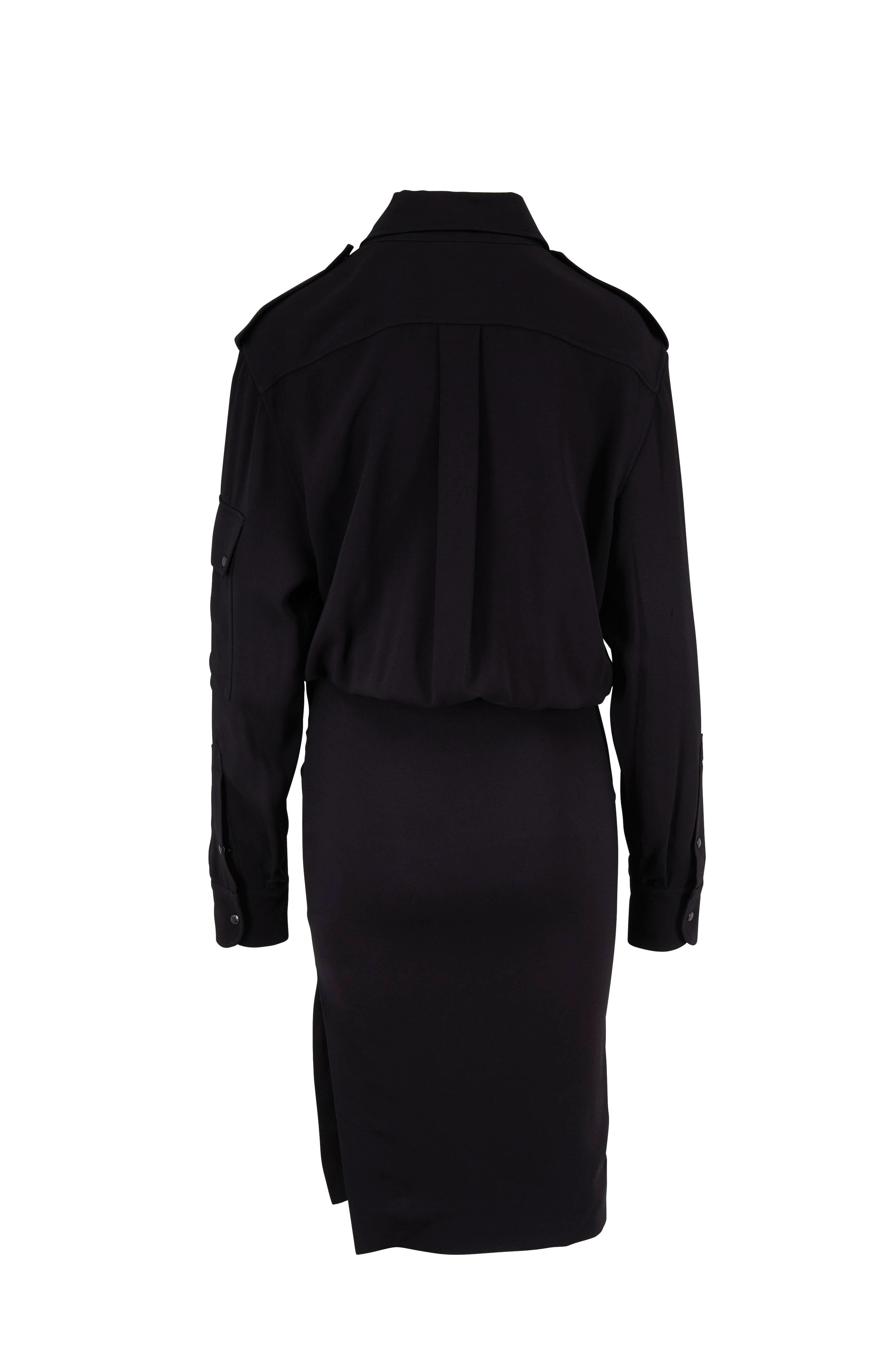 Tom Ford - Black Crêpe Blouson Shirtdress