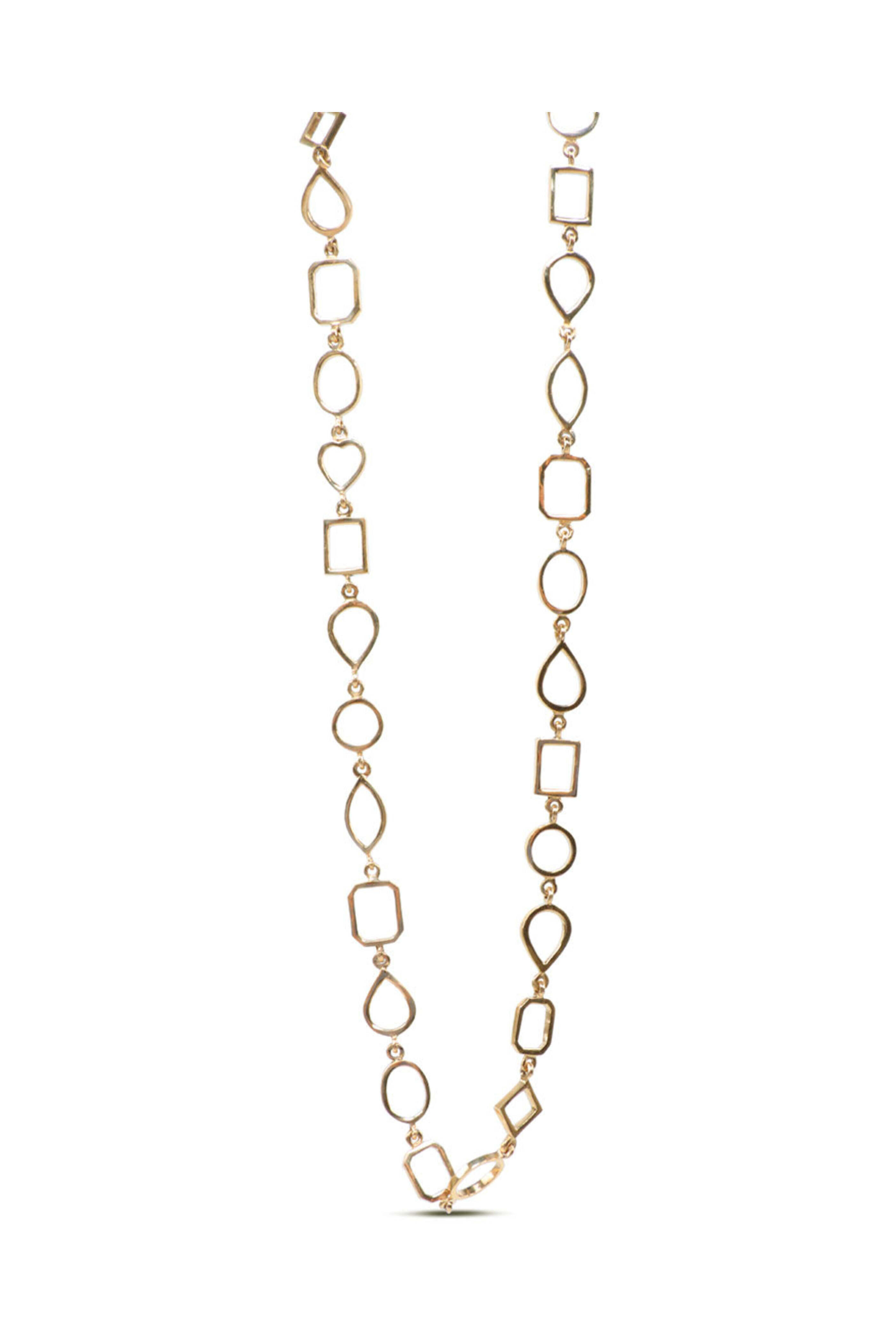 Leslie Paige - Mixed Bezel Chain Necklace