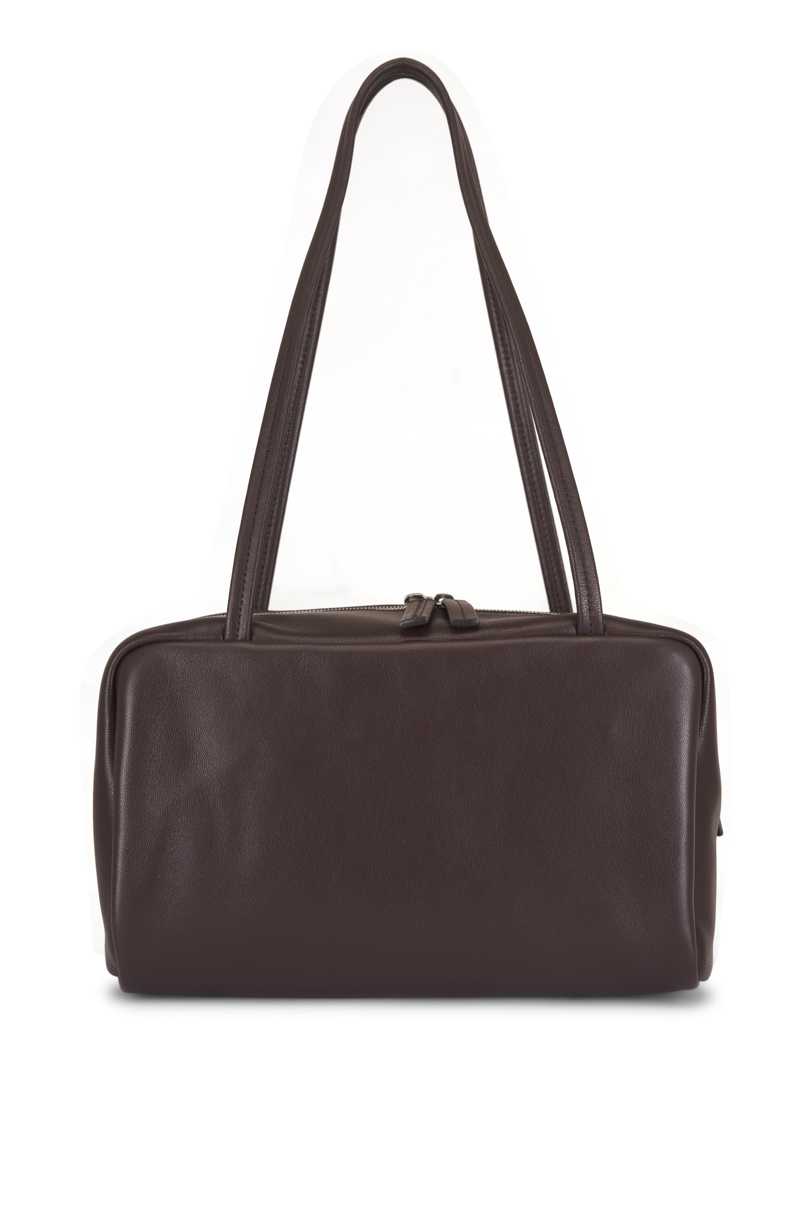 The Row - Astra Dark Brown Leather Shoulder Bag - view 1