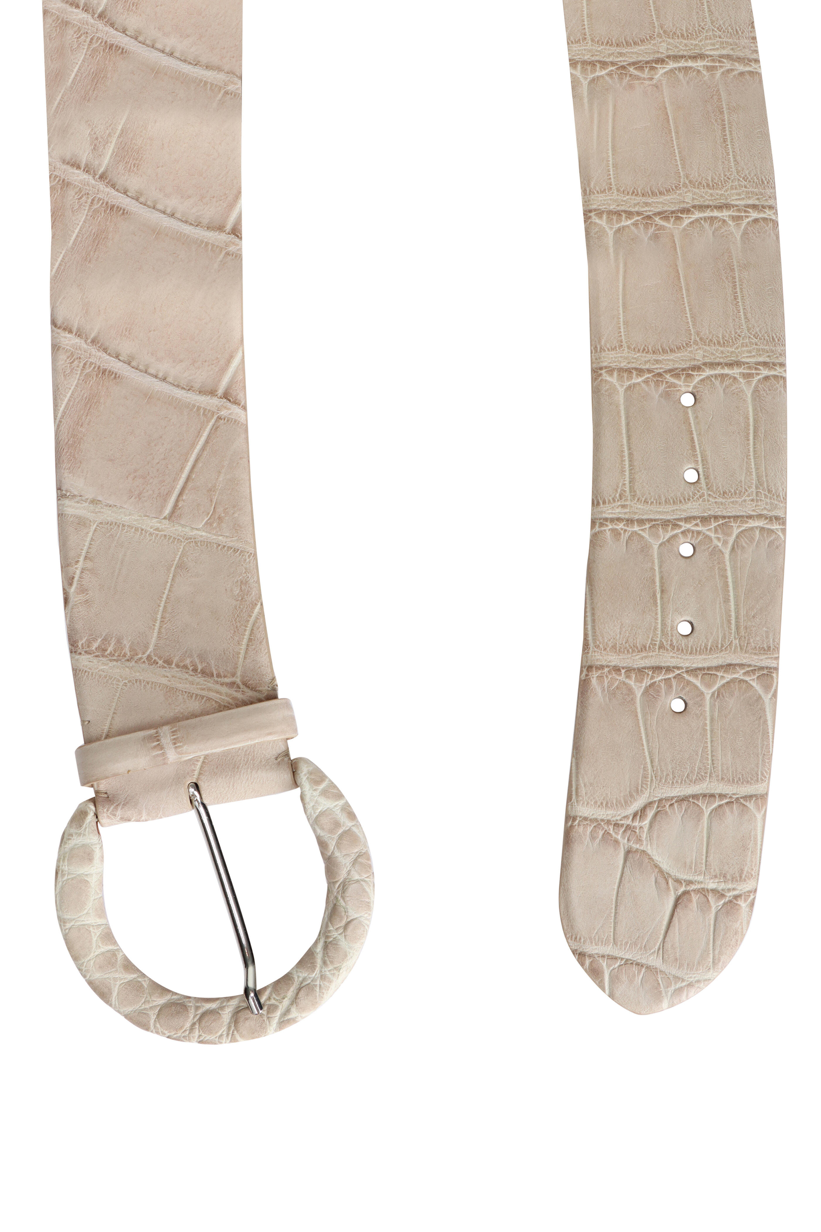 Tardini - Dove Wide Contour Leather Belt
