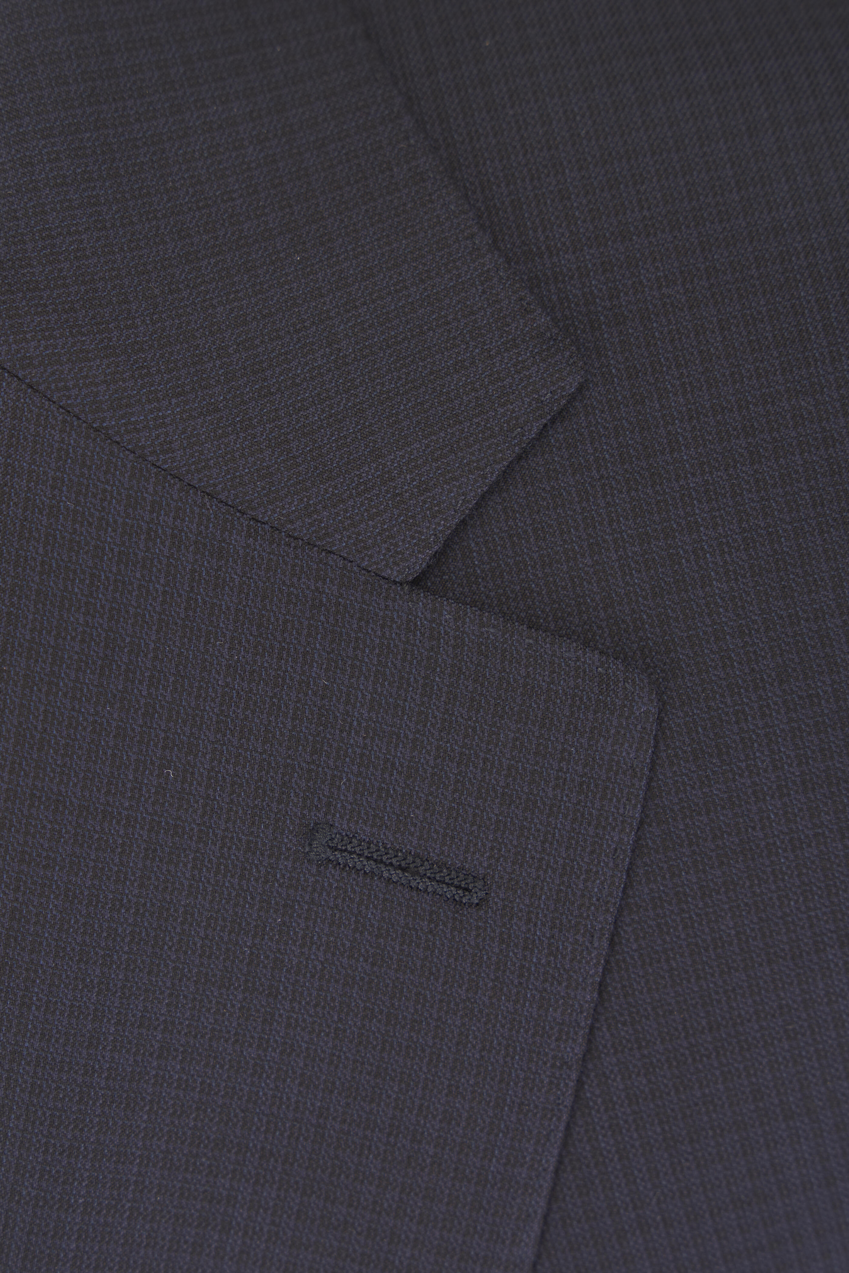 Canali - Navy Blue Wool Subtle Check Suit