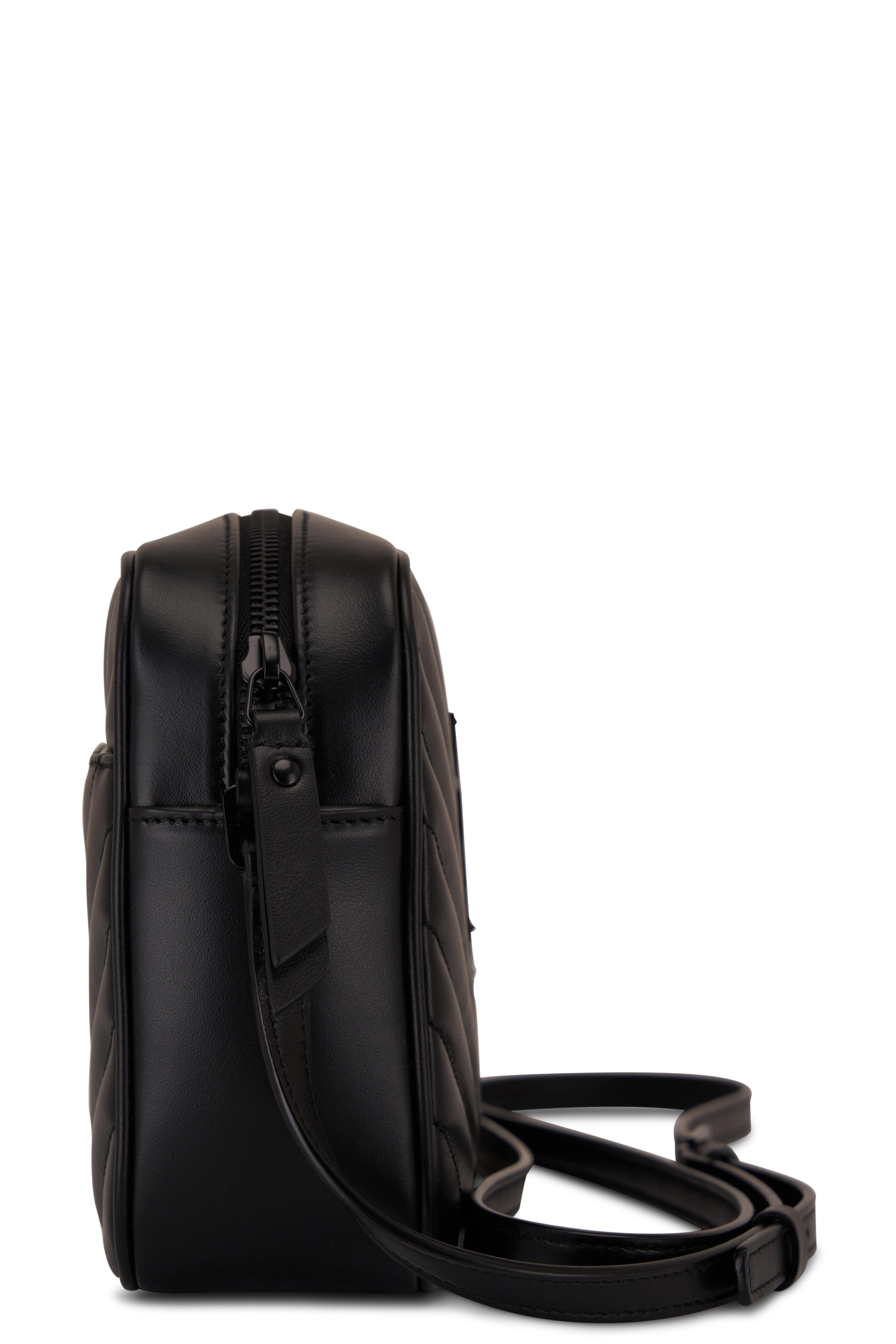 ショルダーバッグ・ポシェット SAINT LAURENT BLACK LEATHER CAMERA BAG LOU CROSSBODY BAG Lou Camera leather crossbody bag in black - Saint Laurent