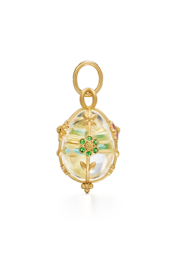 Temple St. Clair 18k Gold Medium Rainbow Fiori Amulet - view 4