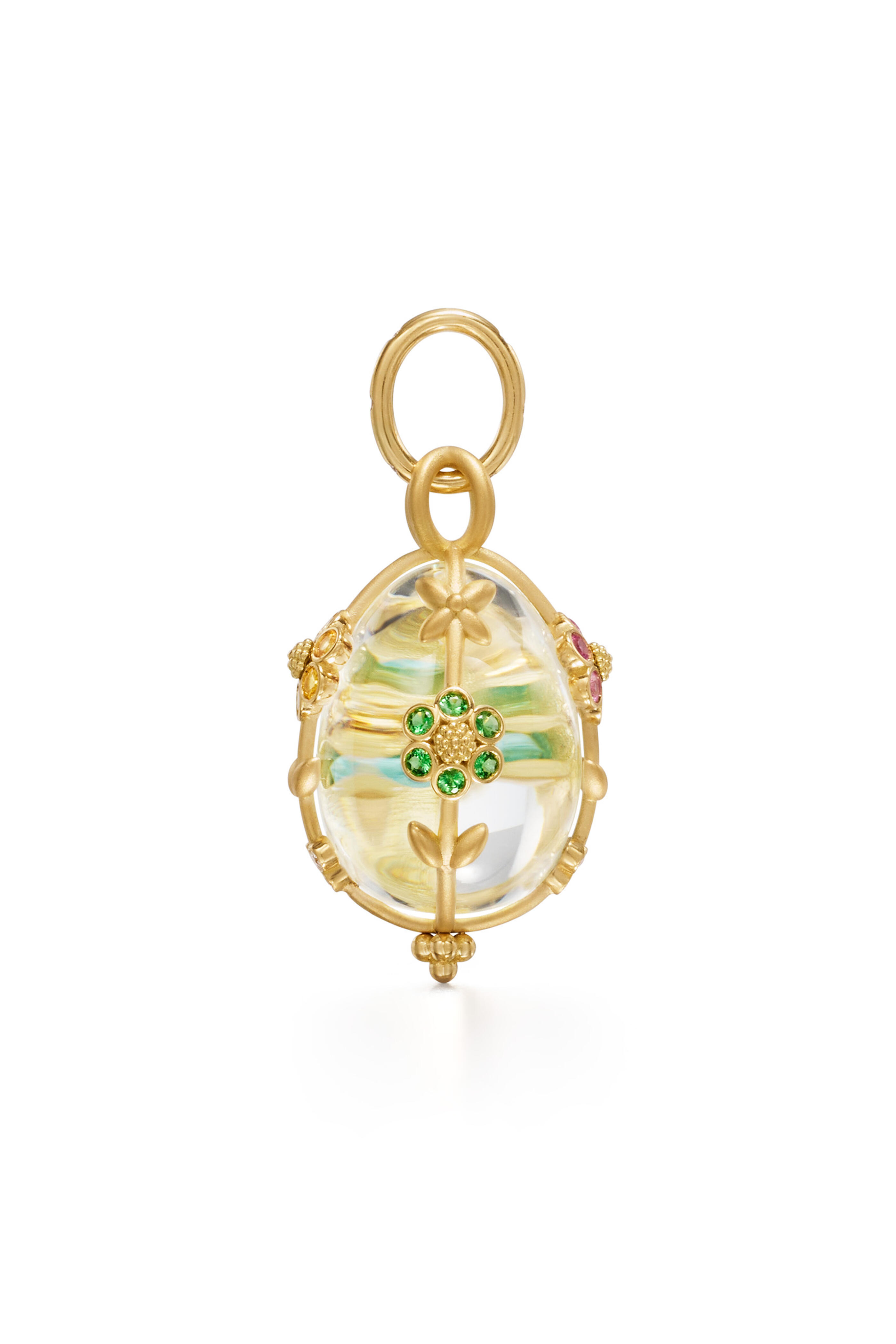 Temple St. Clair - 18k Gold Medium Rainbow Fiori Amulet