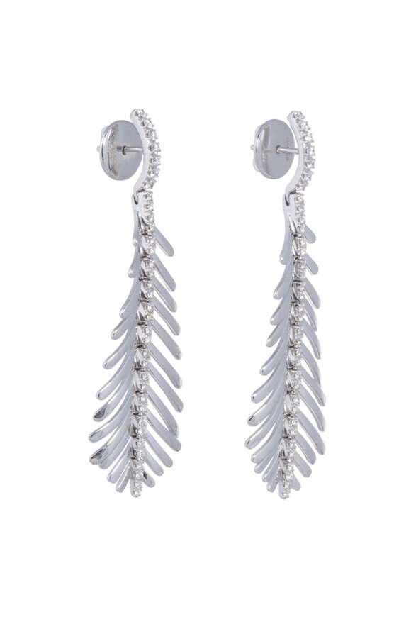 Sidney Garber - Diamond Spine Plume Earrings