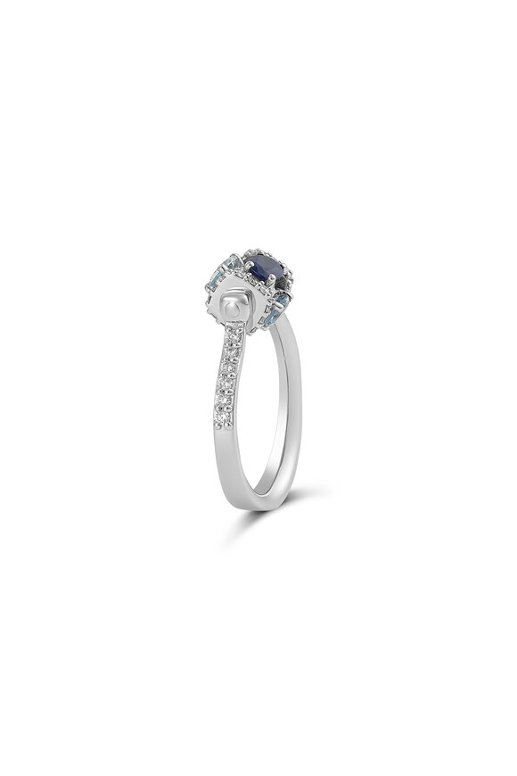 Miseno - Procida Diamond Sapphire & Aqua Ring