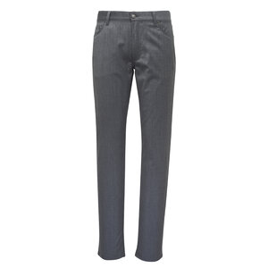Zegna - Gray Wool Flannel Five Pocket Pant | Mitchell Stores