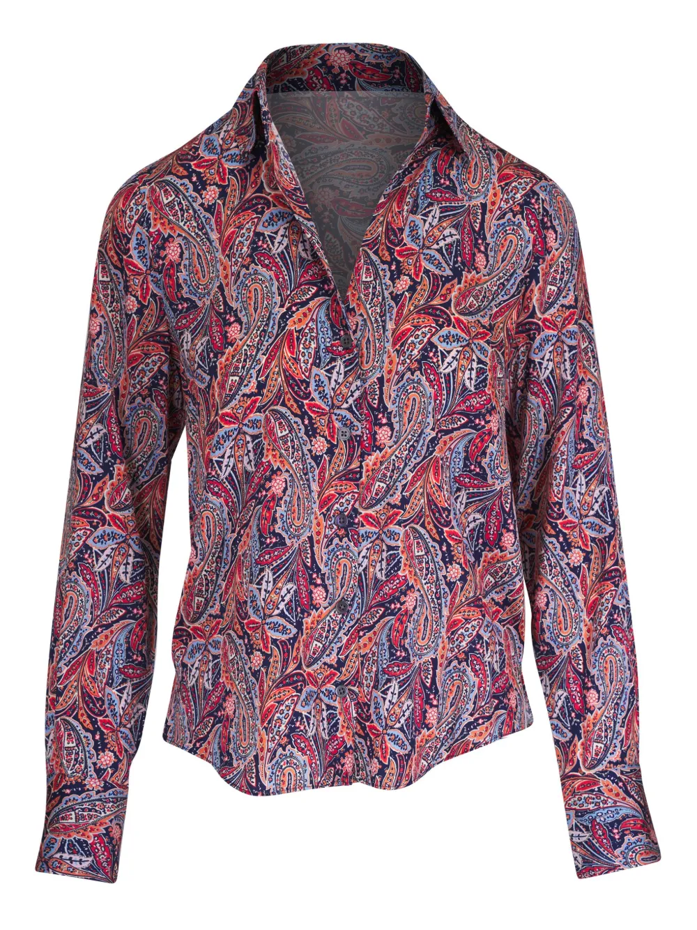 Veronica Beard - Amelia Navy Multi Silk Blouse