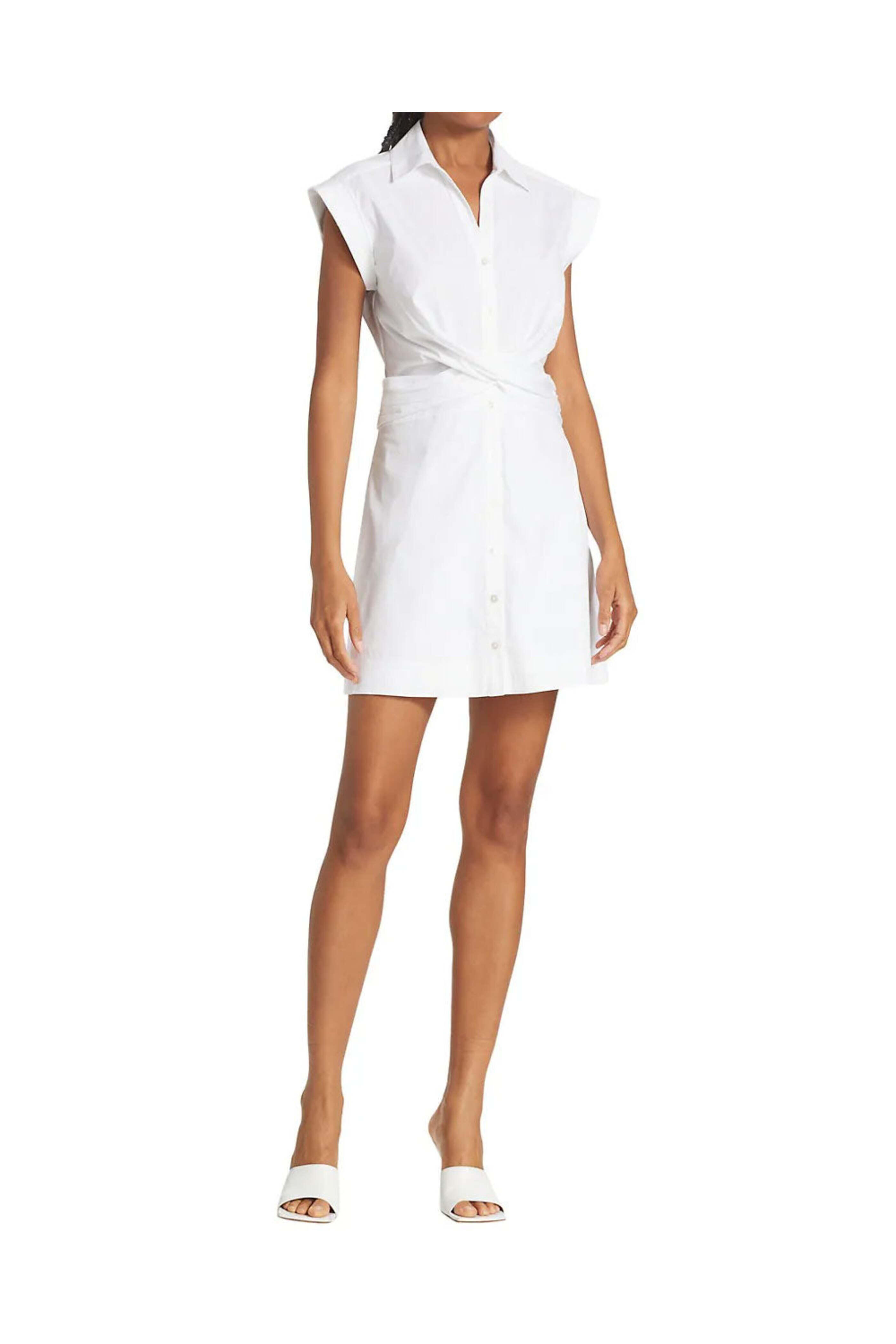 Veronica Beard - White Nagano Twist Shirtdress