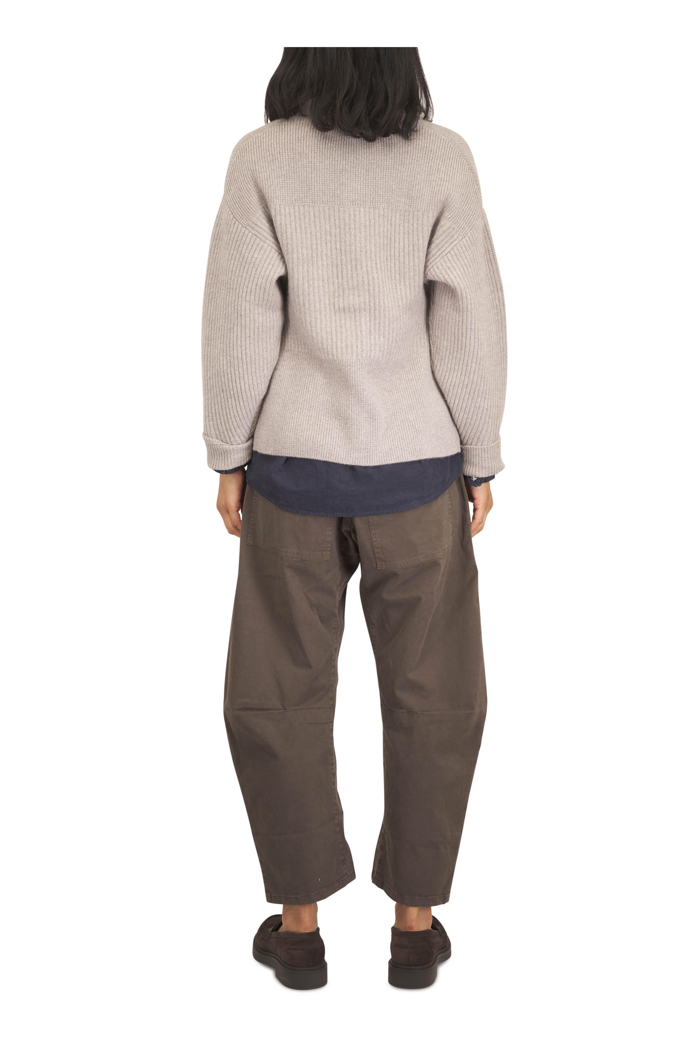 Nili Lotan - Shon Dark Walnut Curved Pant - view 3