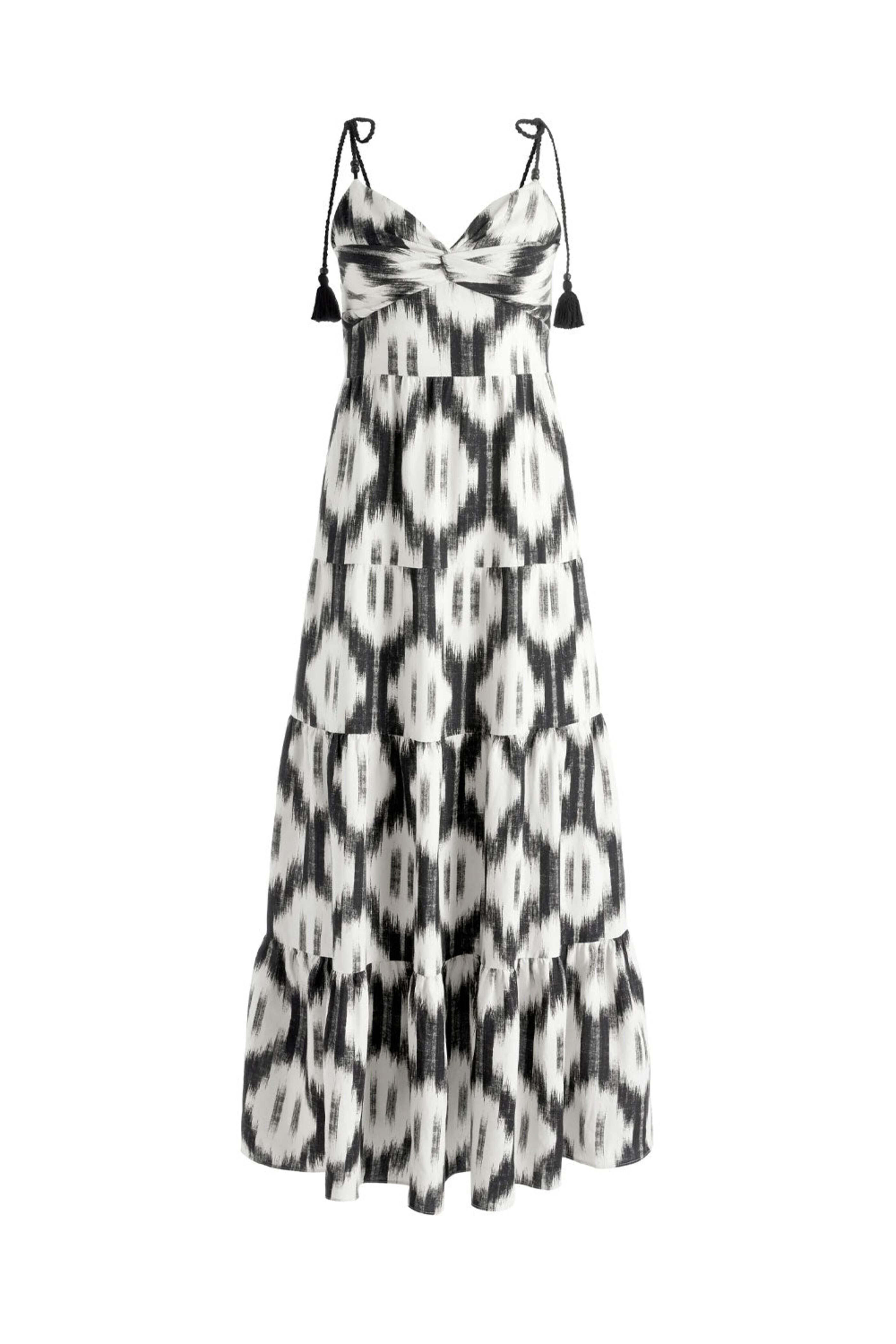Alice & Olivia - Ikat Katara Twist Top Tiered Maxi Dress