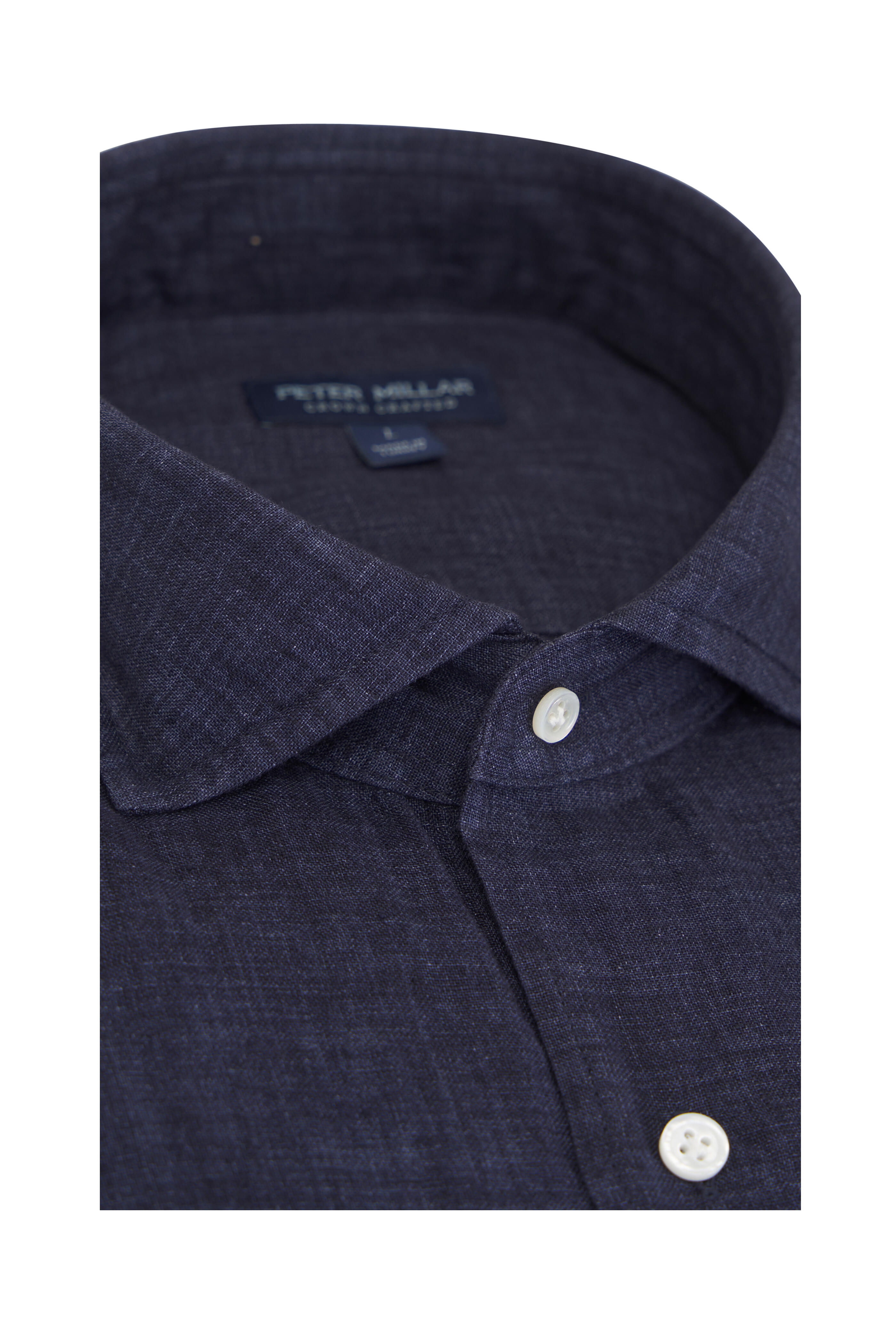 Peter Millar - Astino Navy Blue Linen Sport Shirt