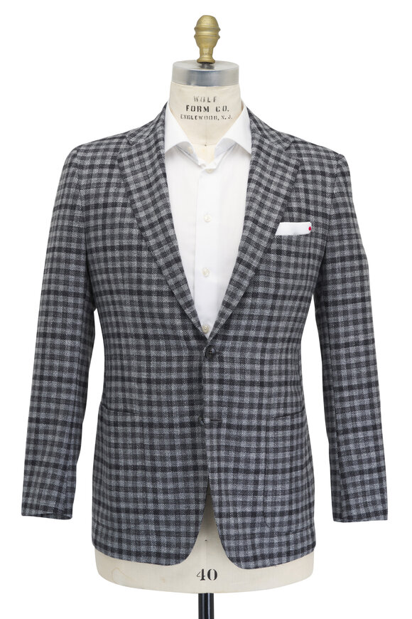 Kiton - Charcoal Gray Check Sportcoat 