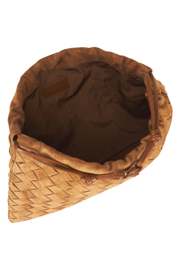 Bottega Veneta Dustbag Amber Suede Drawstring Clutch Bag - view 4