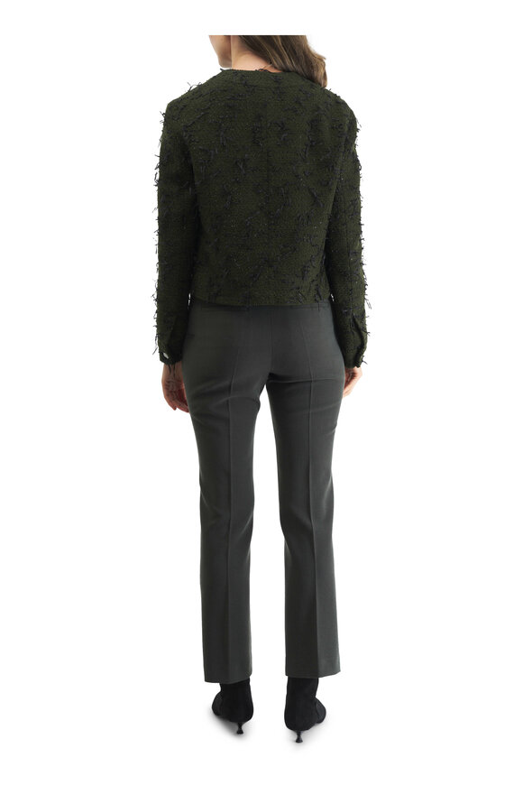 Akris - Kale Cashmere & Silk Knit Crewneck Top 