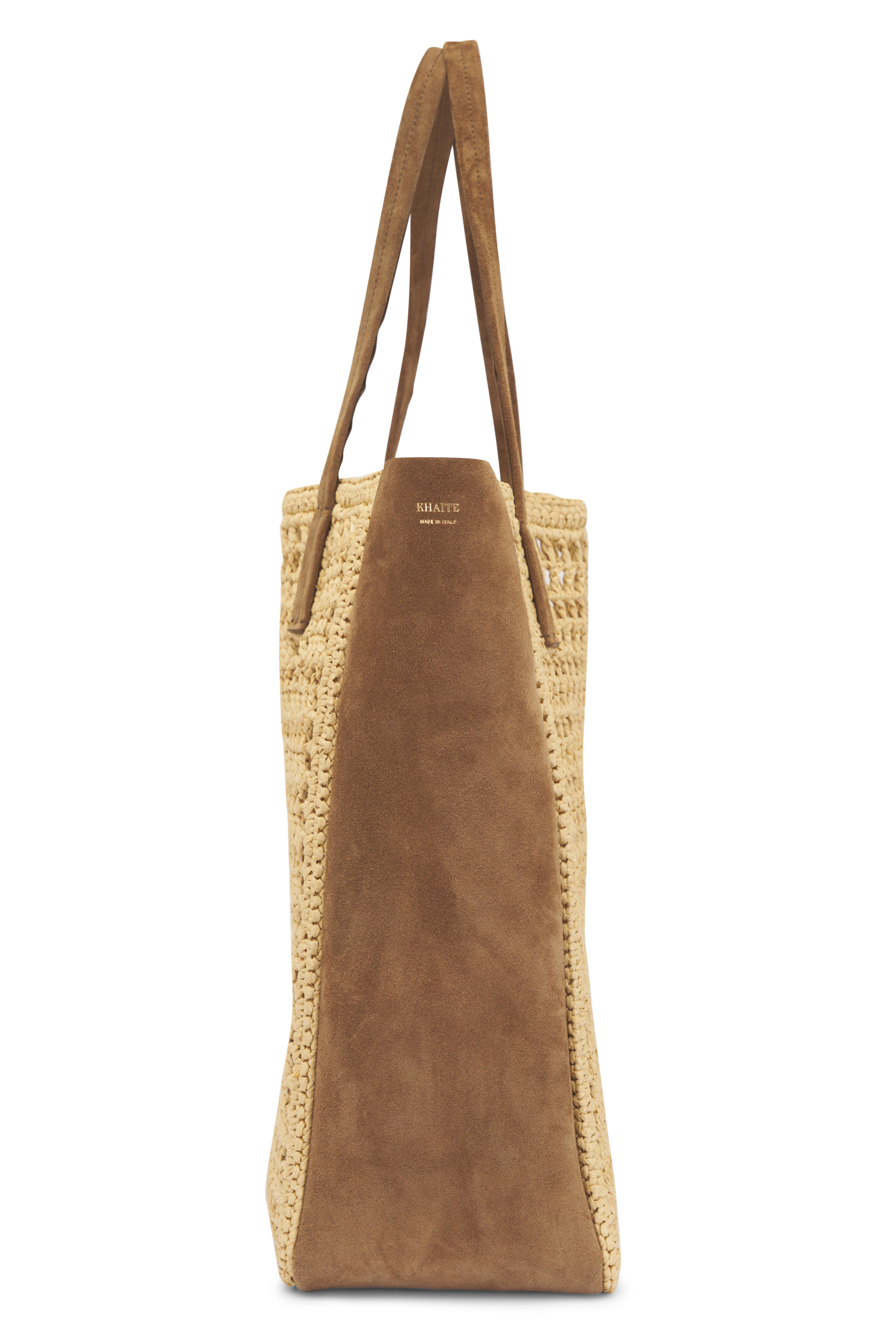 Khaite - Large Zoe Natural Patchwork Raffia Tote