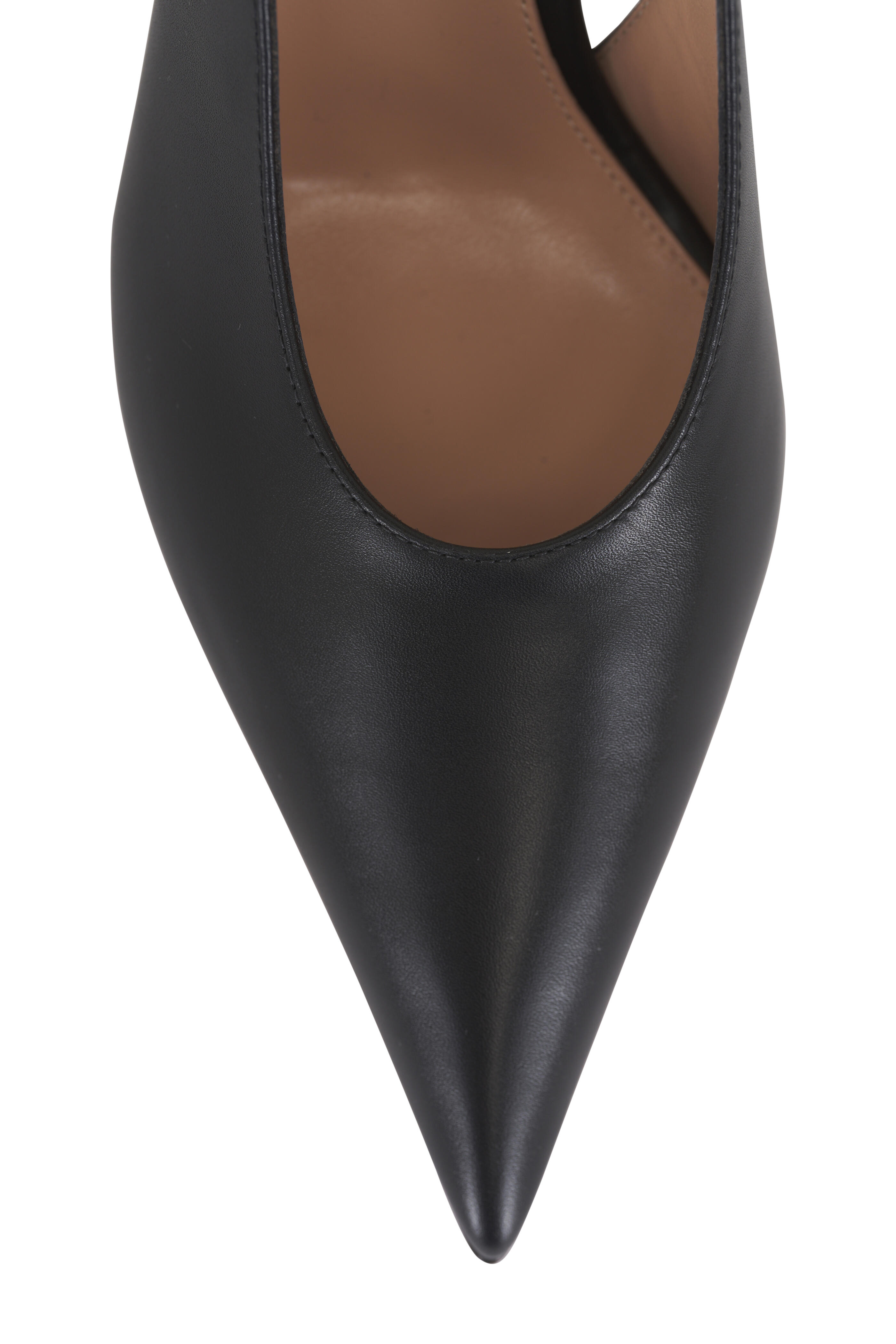 Gianvito Rossi - Vitello Black Leather Slingback Pump, 55mm