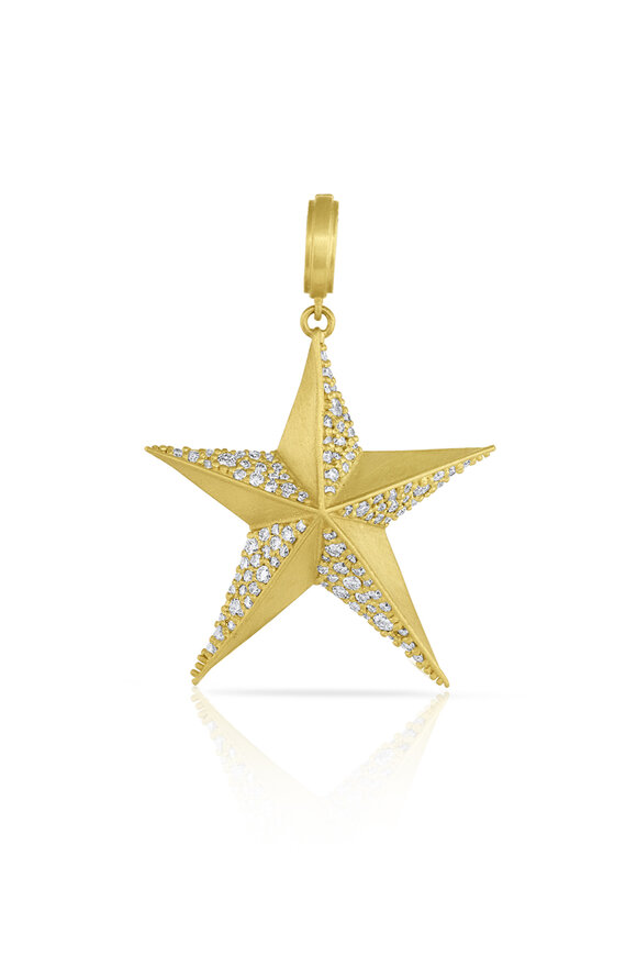 Leigh Maxwell 1812438-YG PAVE STAR PENDANT - view 1