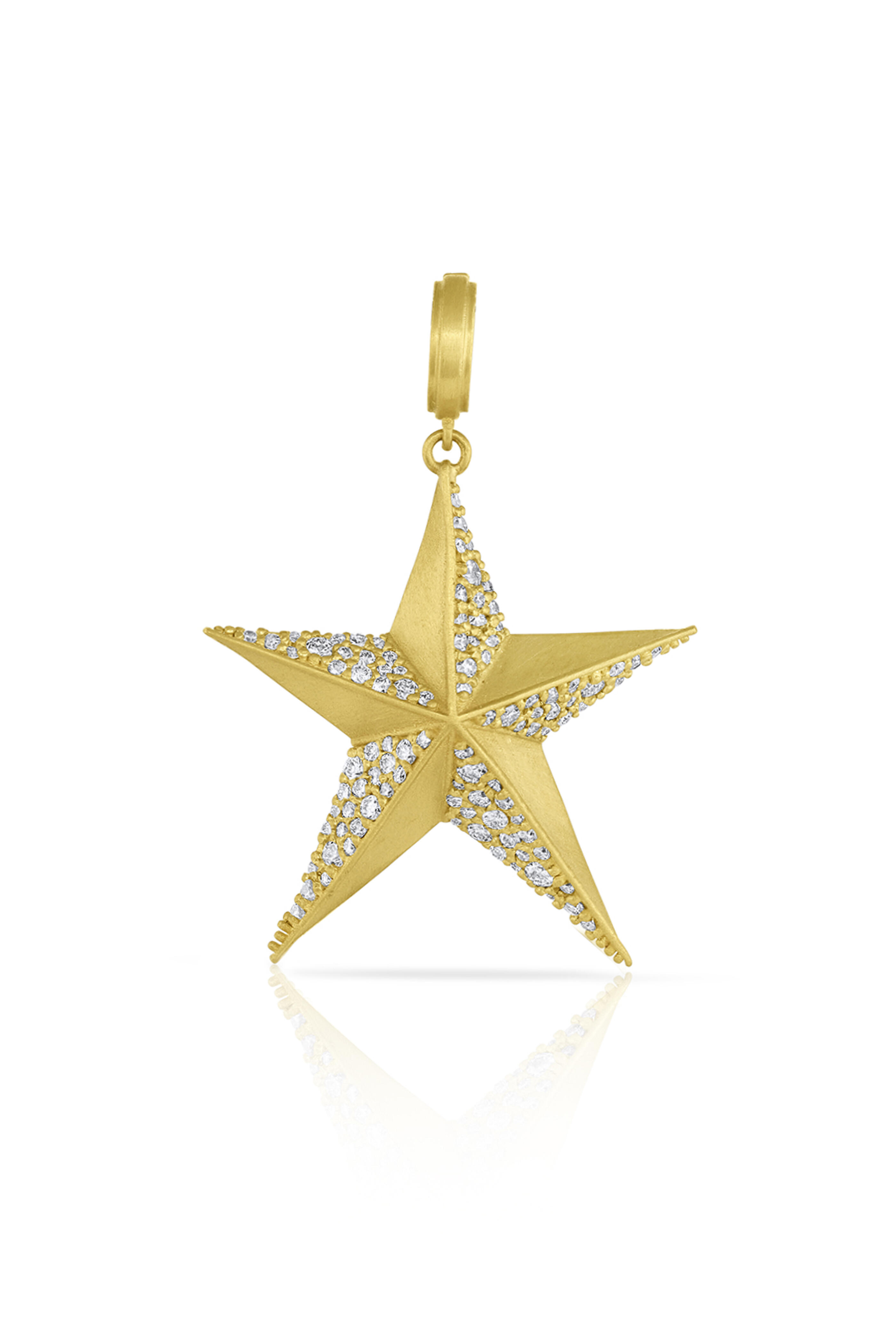 Leigh Maxwell - 1812438-YG PAVE STAR PENDANT - view 1