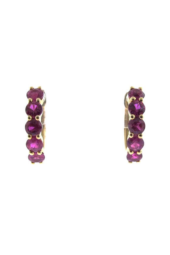 Loree Rodkin Ruby Hoops - view 1