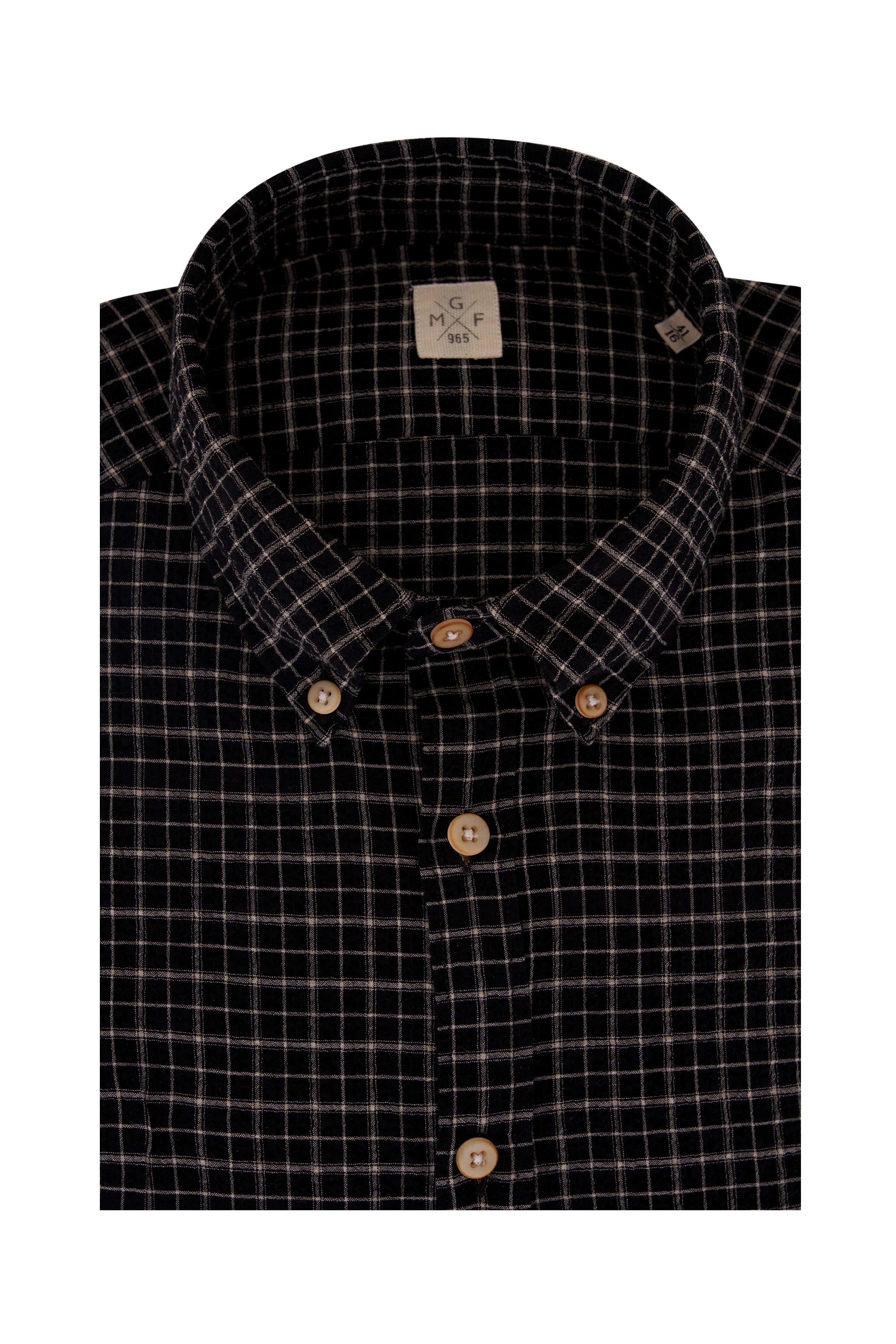 GMF - Black & White Check Cotton Sport Shirt