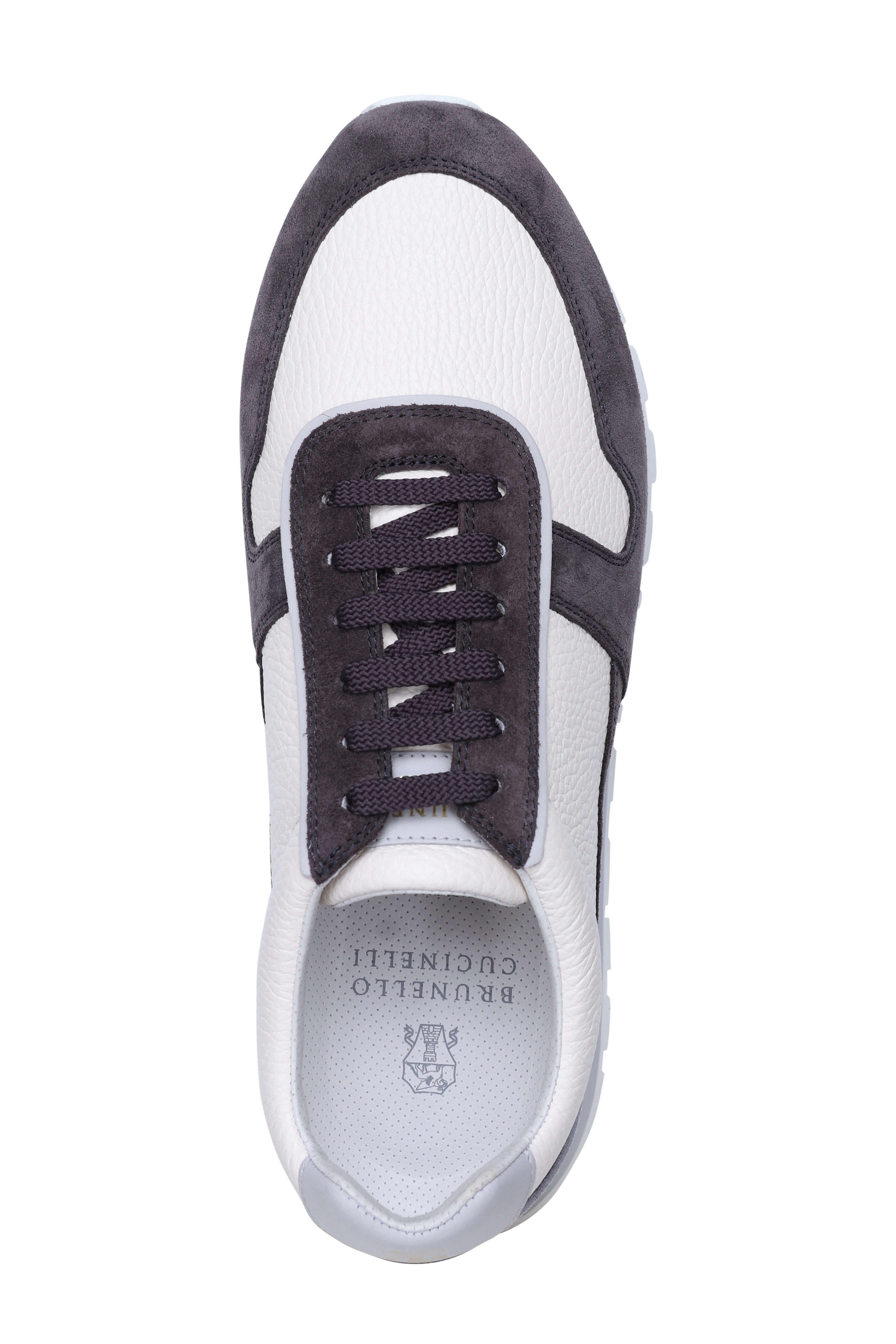 Brunello Cucinelli - Washed Calfskin & Suede Running