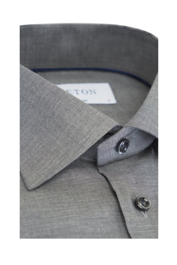 Eton - Solid Gray Contemporary Fit Dress Shirt