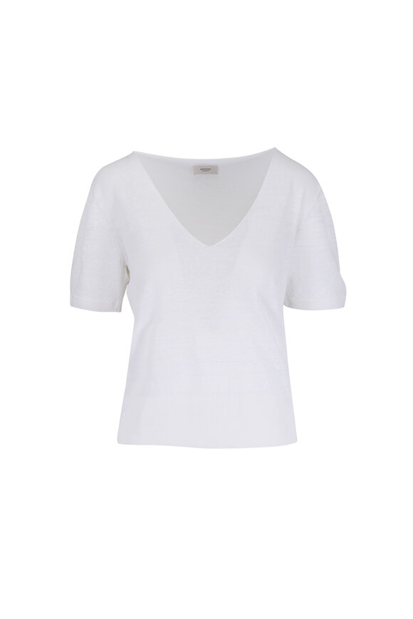 Agnona White Linen & Silk Shirt