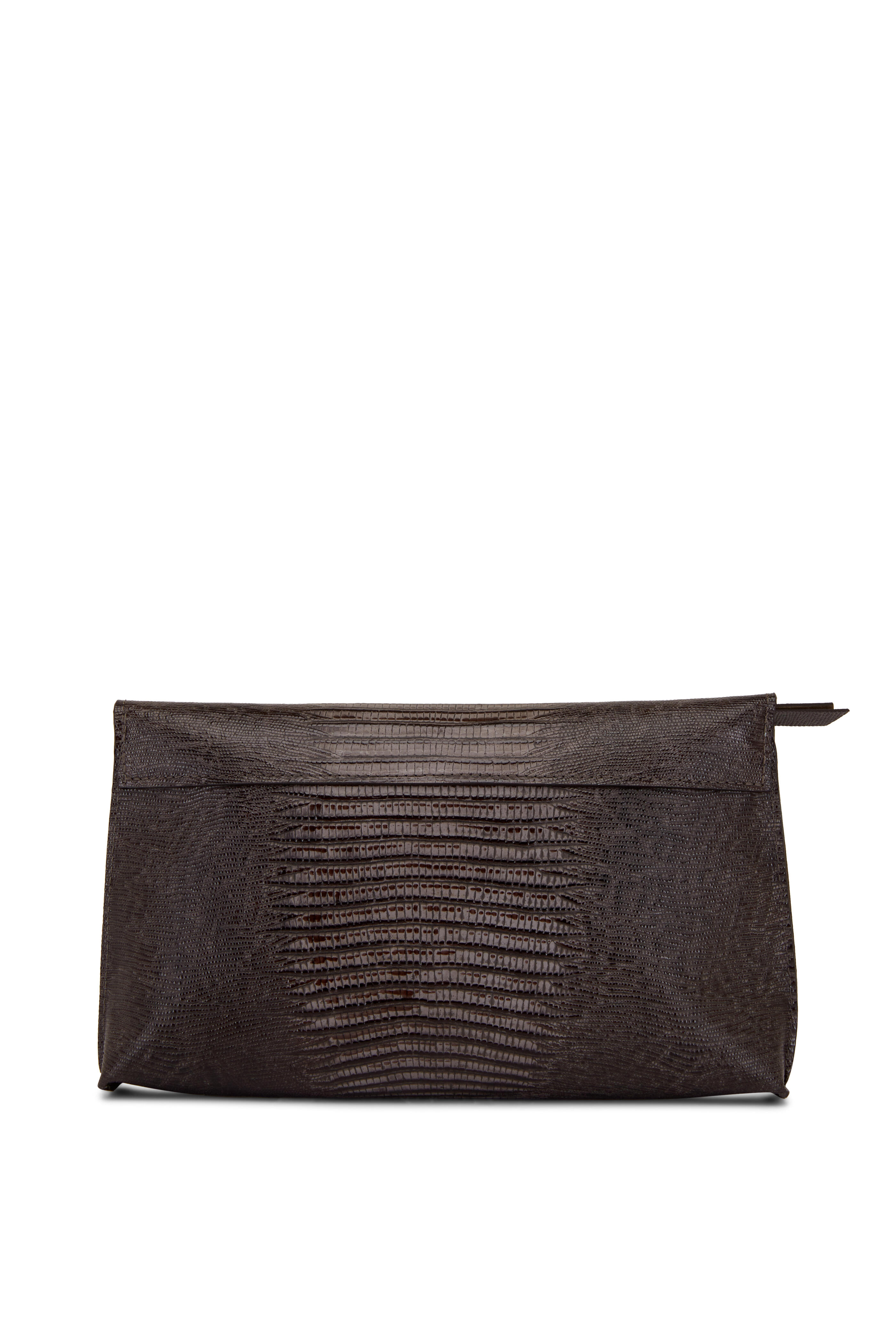 B May Bags - Steel Embossed Foldover Clutch