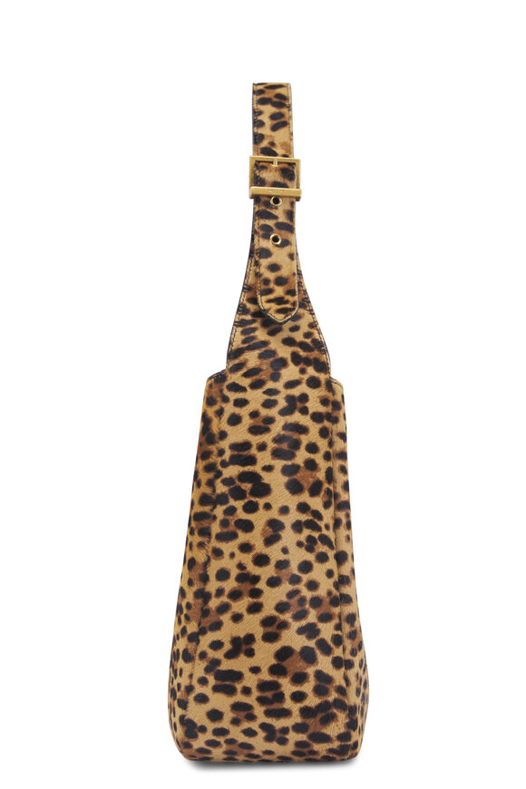 Saint Laurent Small Le 5 a 7 Supple Leopard Print Shoulder Bag - view 4